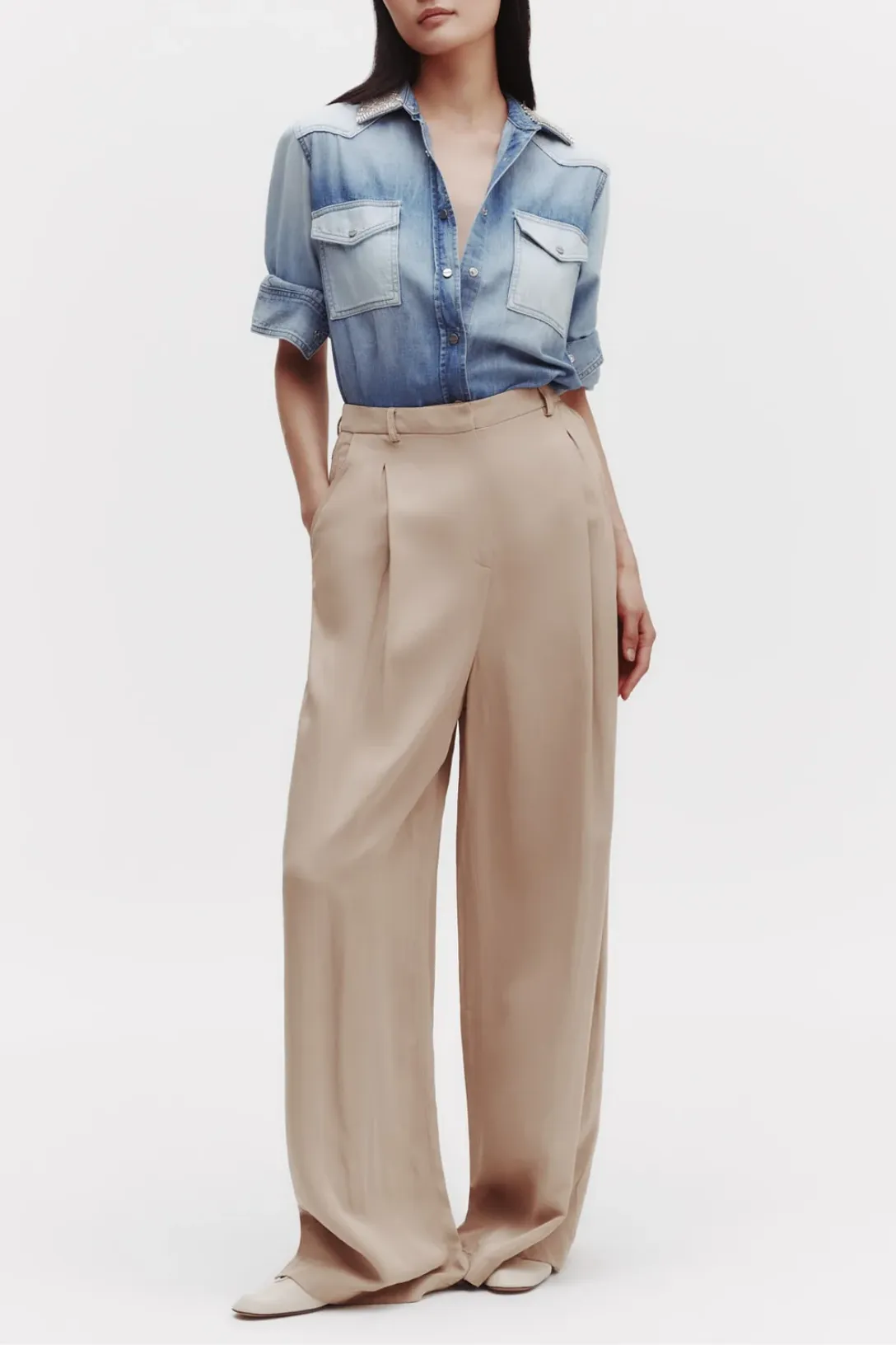 Valentines Top In Lightweight Denim | Indigo