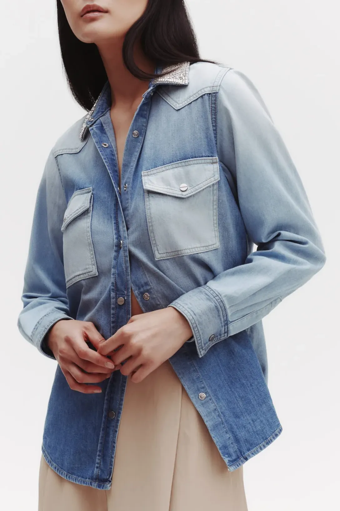 Valentines Top In Lightweight Denim | Indigo