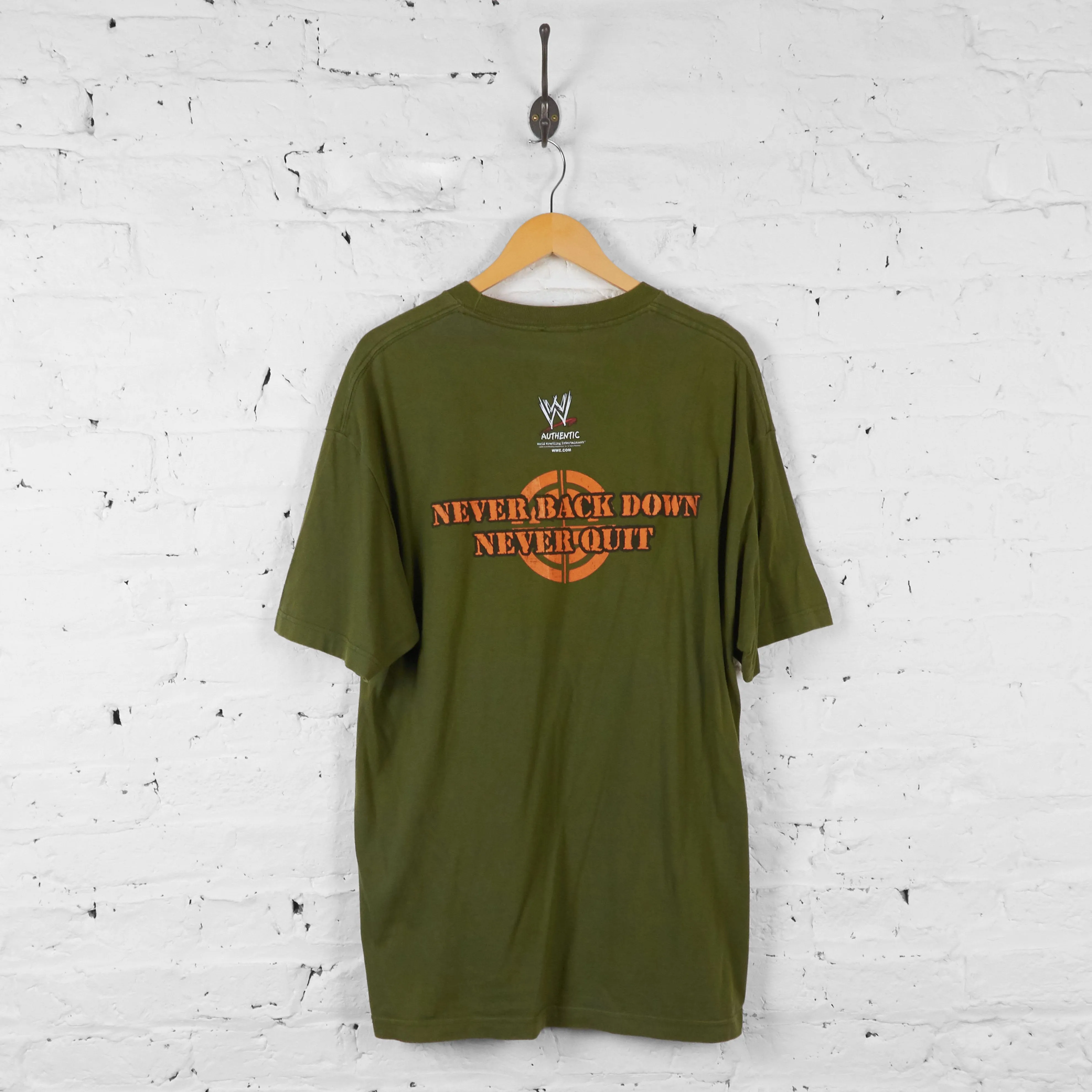 Vintage Chain Gang Soldier John Cena WWE T-shirt - Green - XL