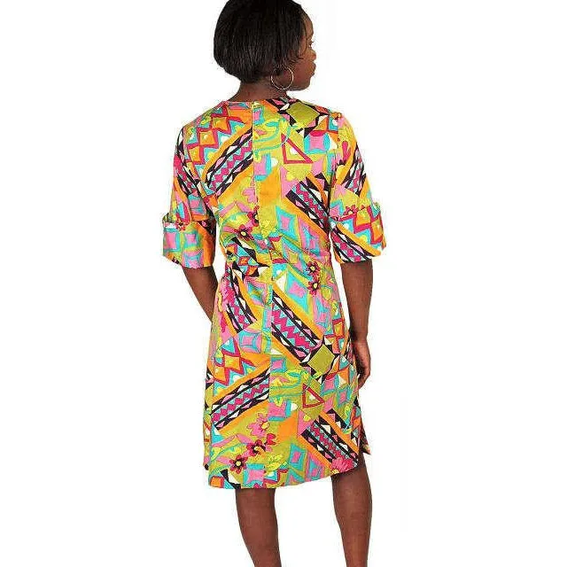 Vintage Dress Mod Silk Shift Irene Sargent 1960S 38-36-42
