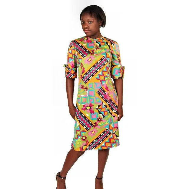 Vintage Dress Mod Silk Shift Irene Sargent 1960S 38-36-42