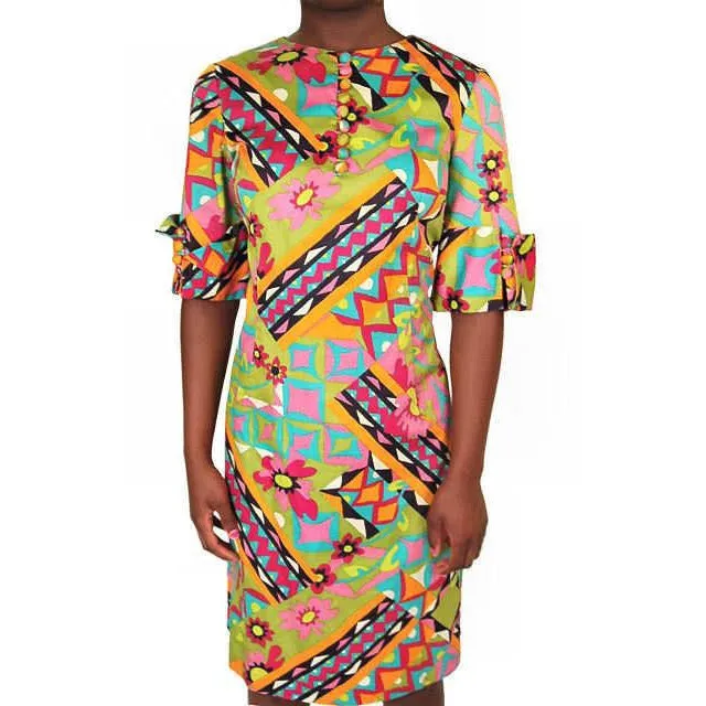 Vintage Dress Mod Silk Shift Irene Sargent 1960S 38-36-42