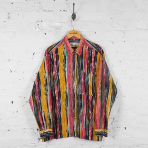 Vintage Striped Party Shirt - Black/Red - XL