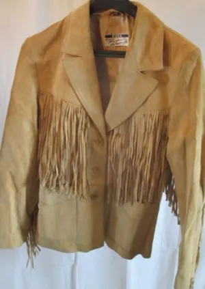 Vintage Suede Fringe Jacket S