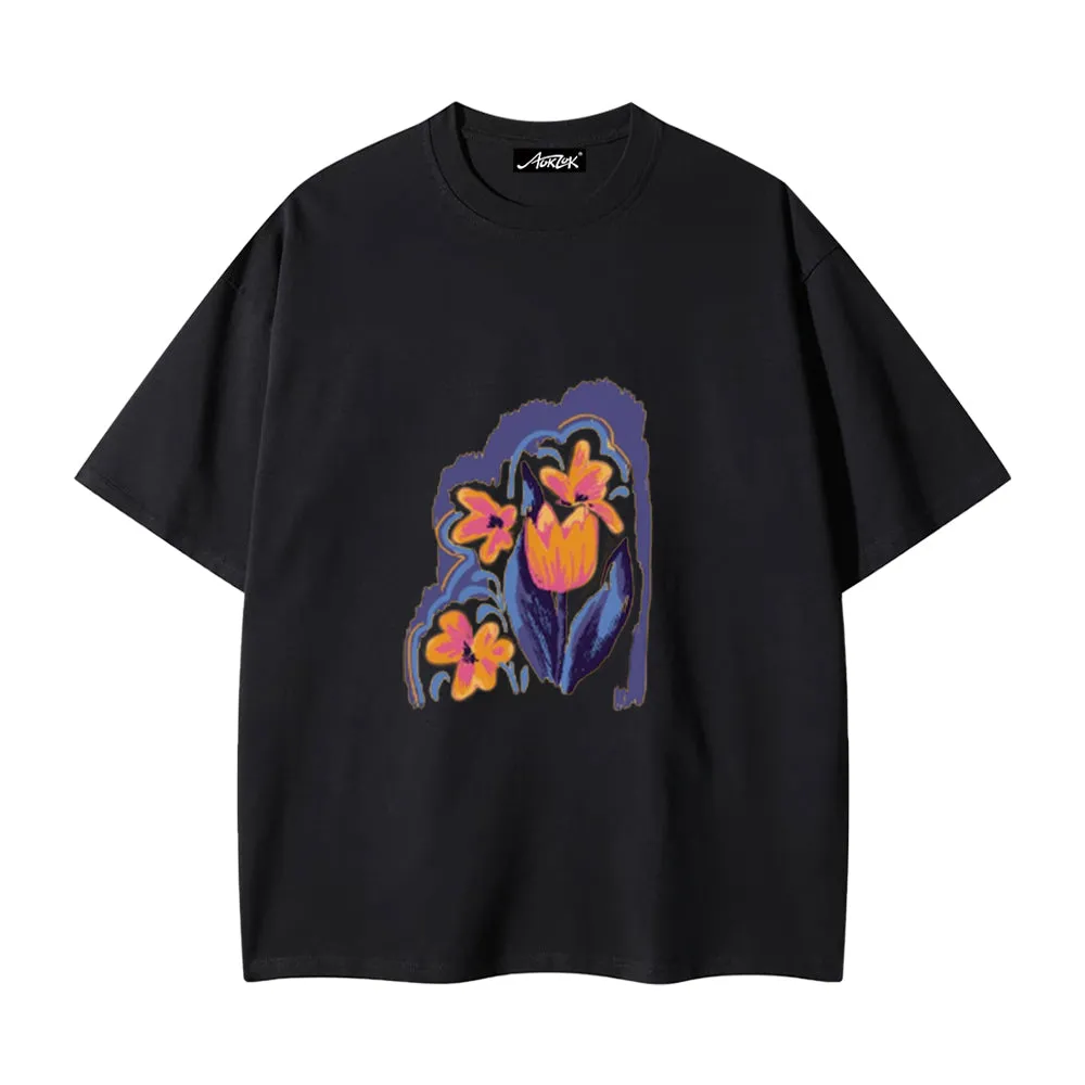 Vintage Tulip Graphic T-shirt