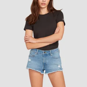 Volcom Stoney Stretch Shorts Blue Relic - Womens