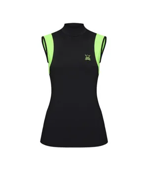 [Warehouse Sale] CHUCUCHU Women's Mesh Dual Point Top - Black