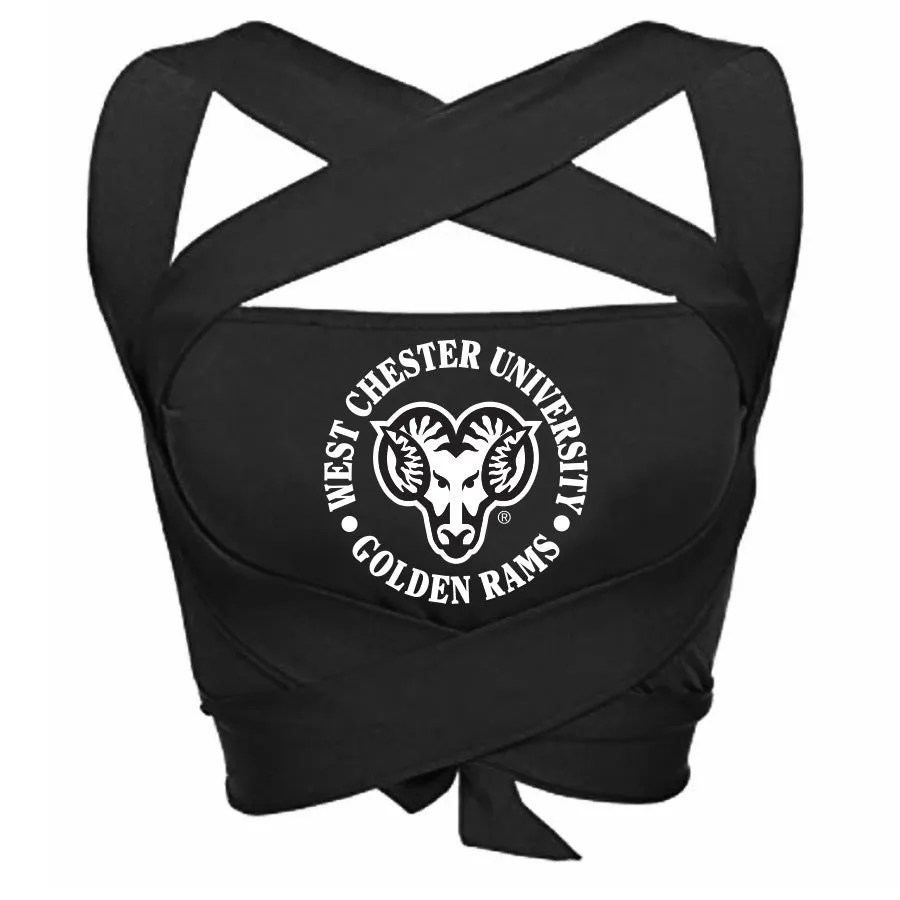 West Chester University Black Multi Way Bandeau Top