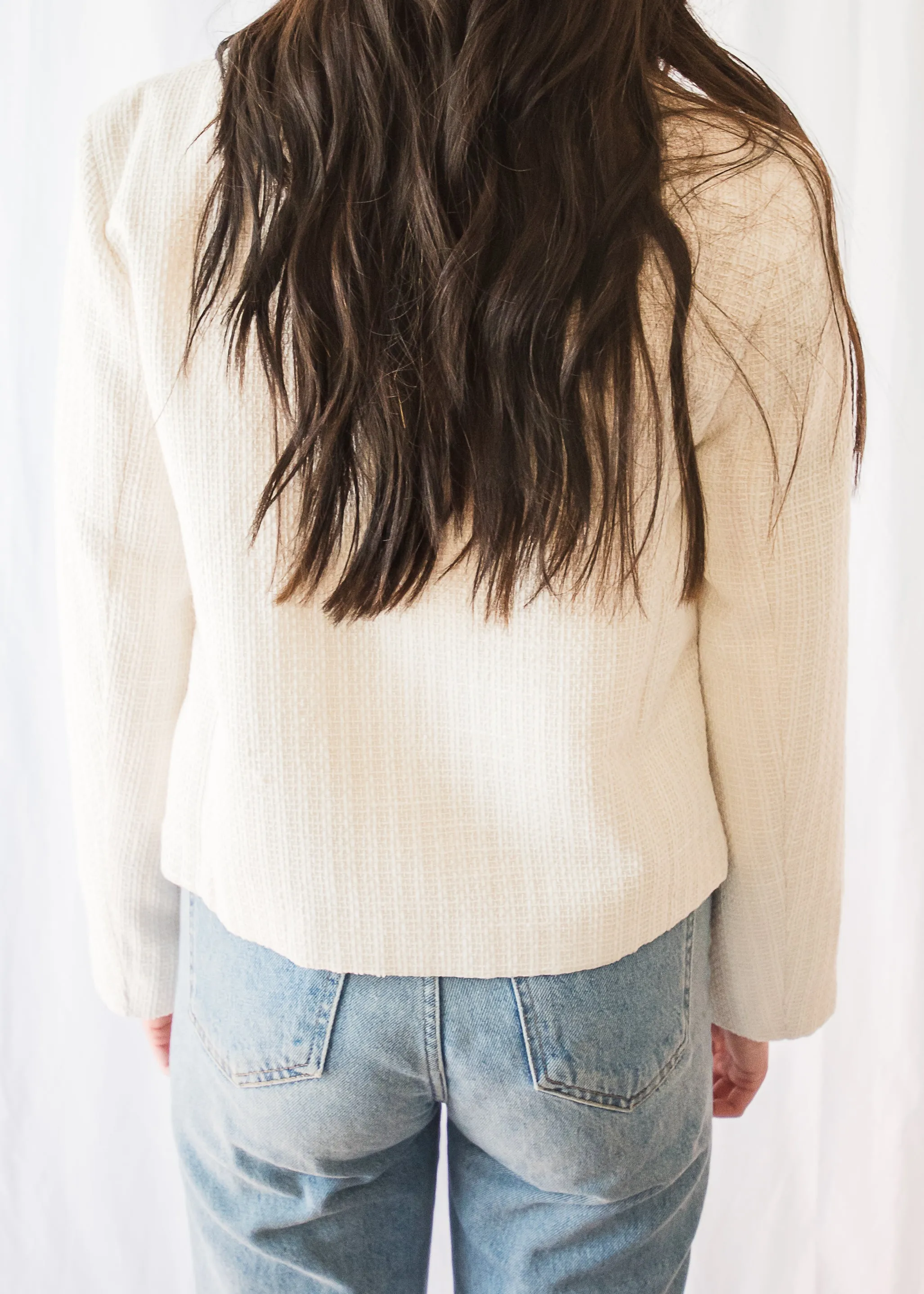 What I Love About Sundays Ivory Tweed Coat