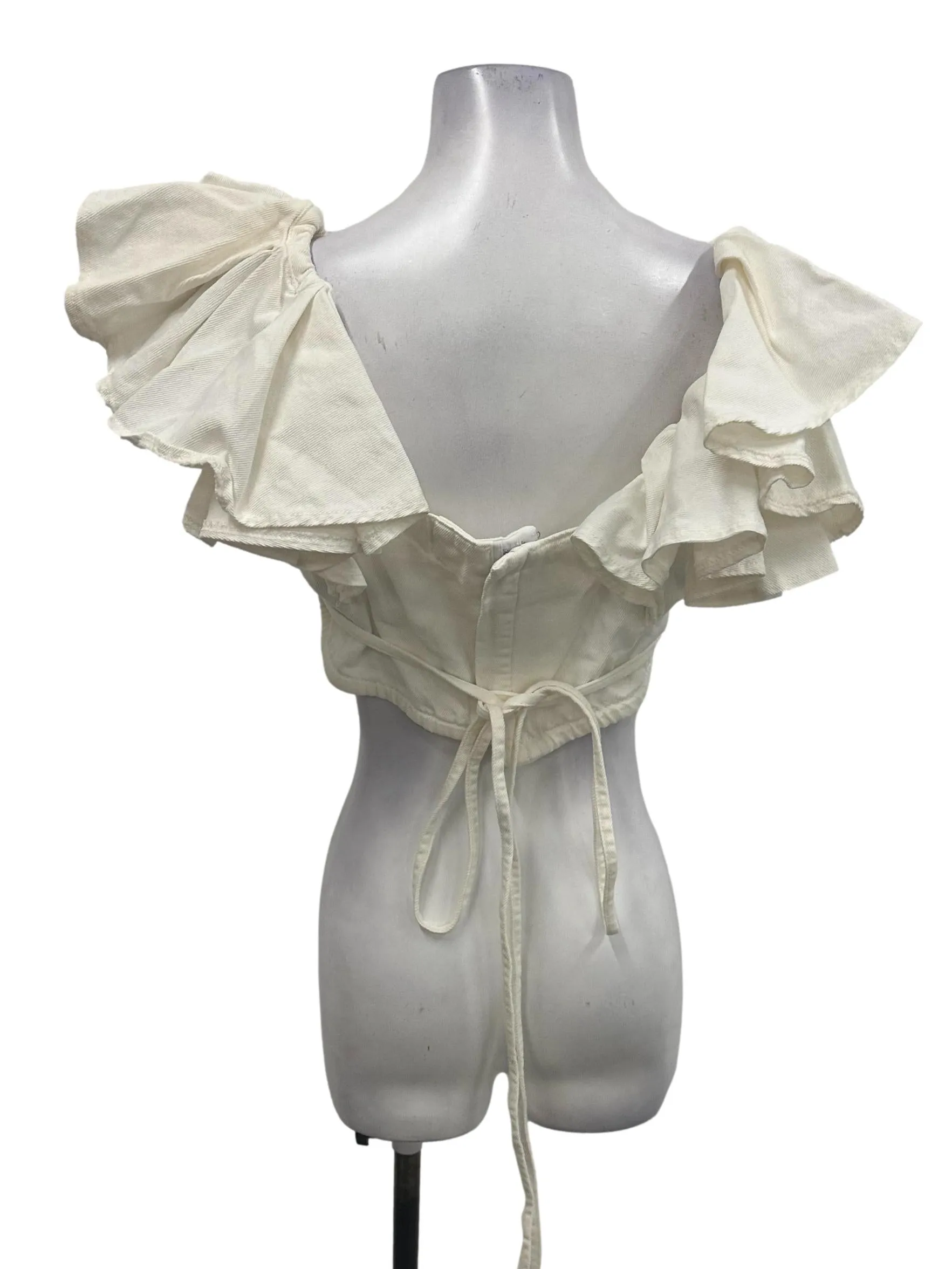 White Denim Top
