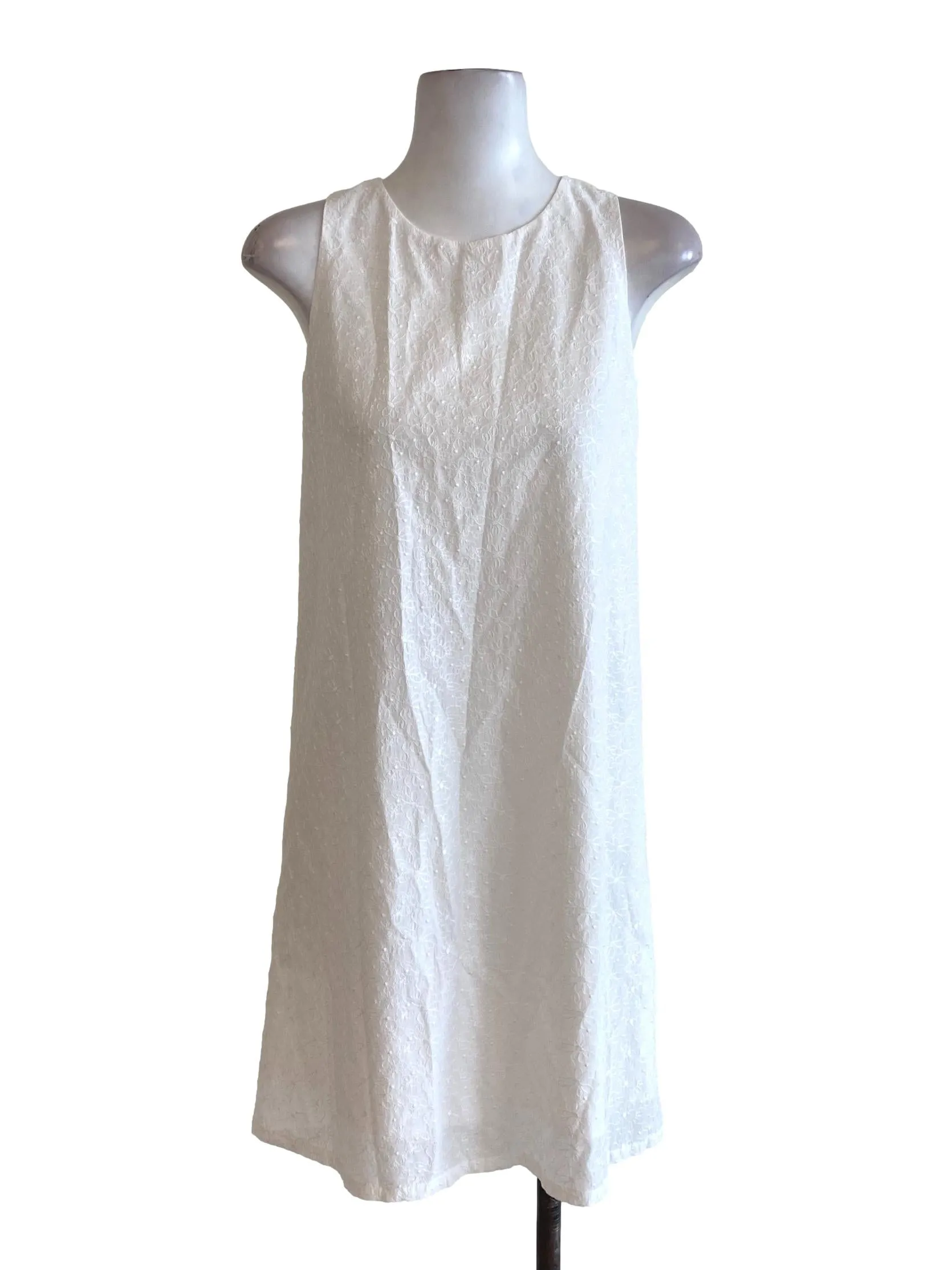 White Floral Shift Dress