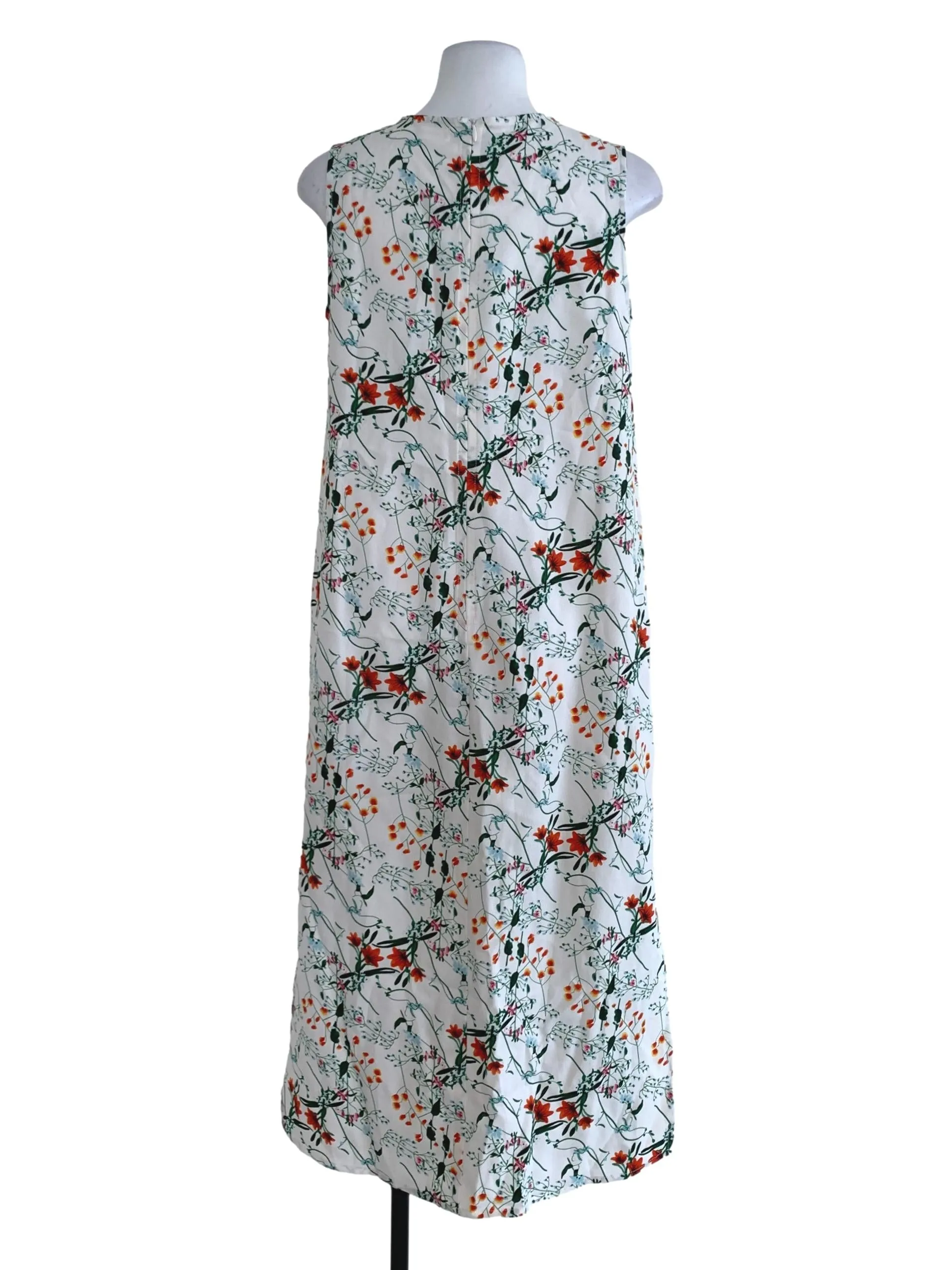 White Floral Shift Dress