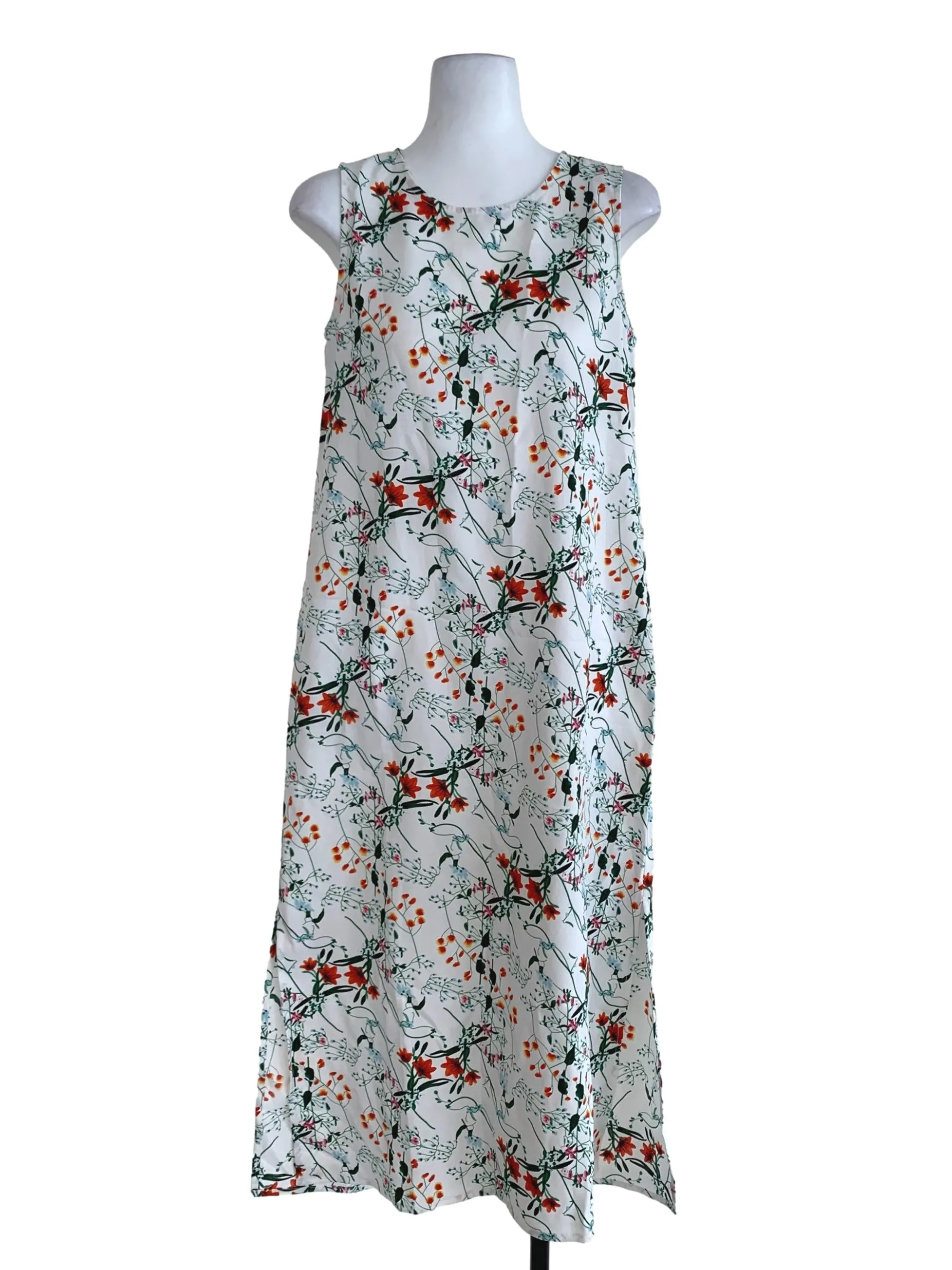 White Floral Shift Dress