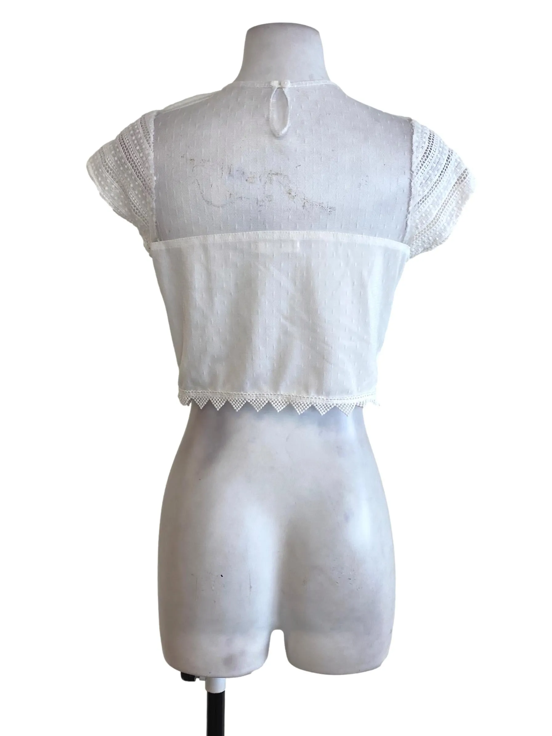 White Laced Top