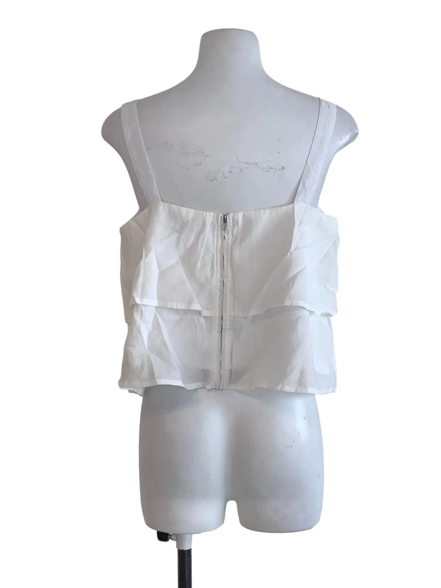 White Plain Sleeveless Top