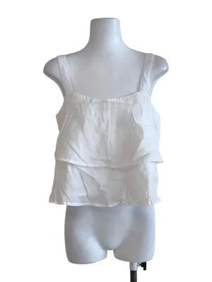 White Plain Sleeveless Top