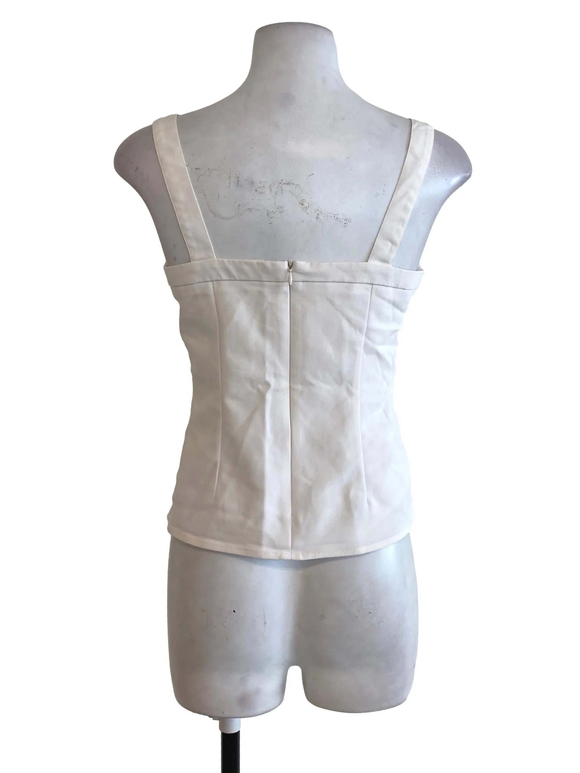 White Sleeveless Top