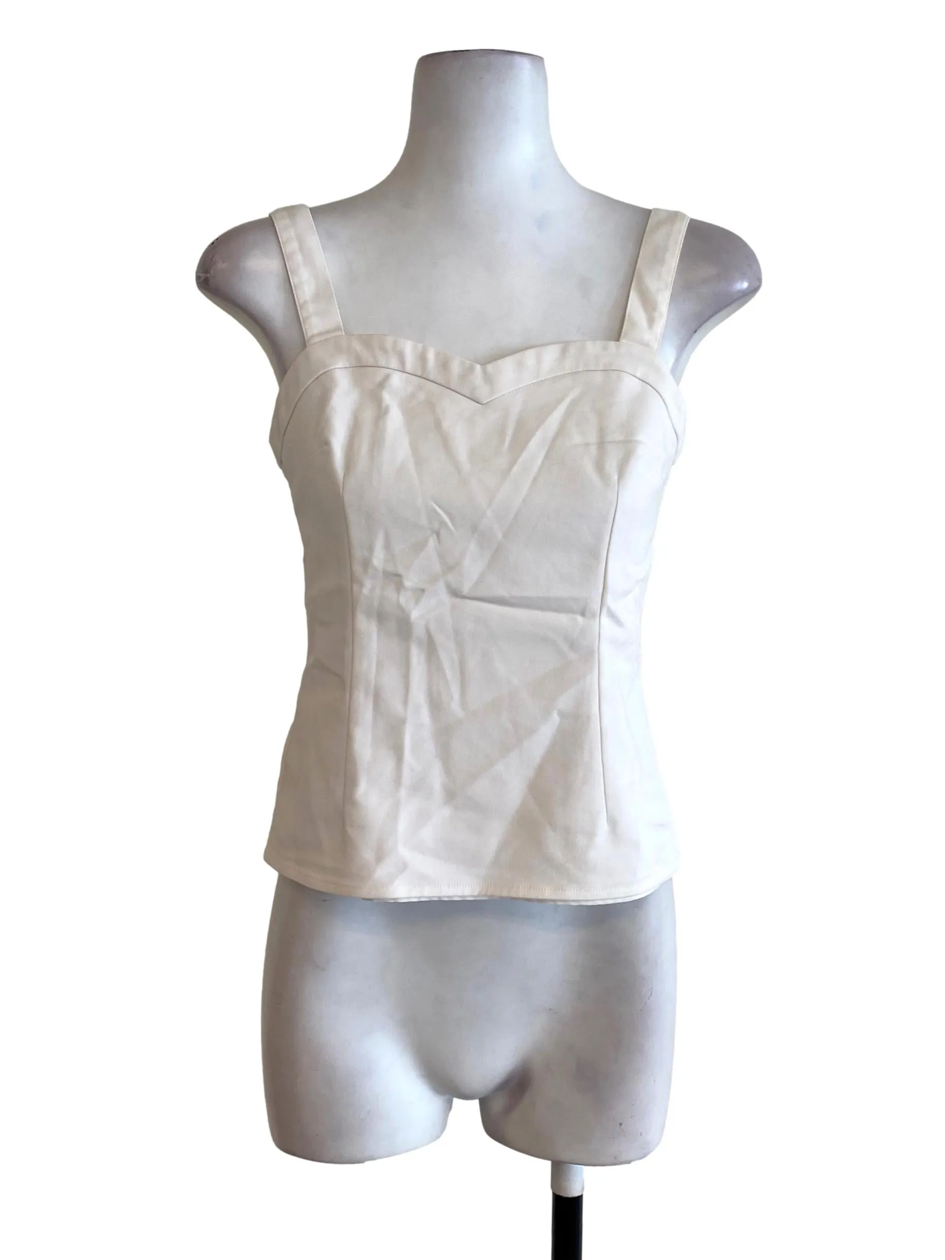 White Sleeveless Top