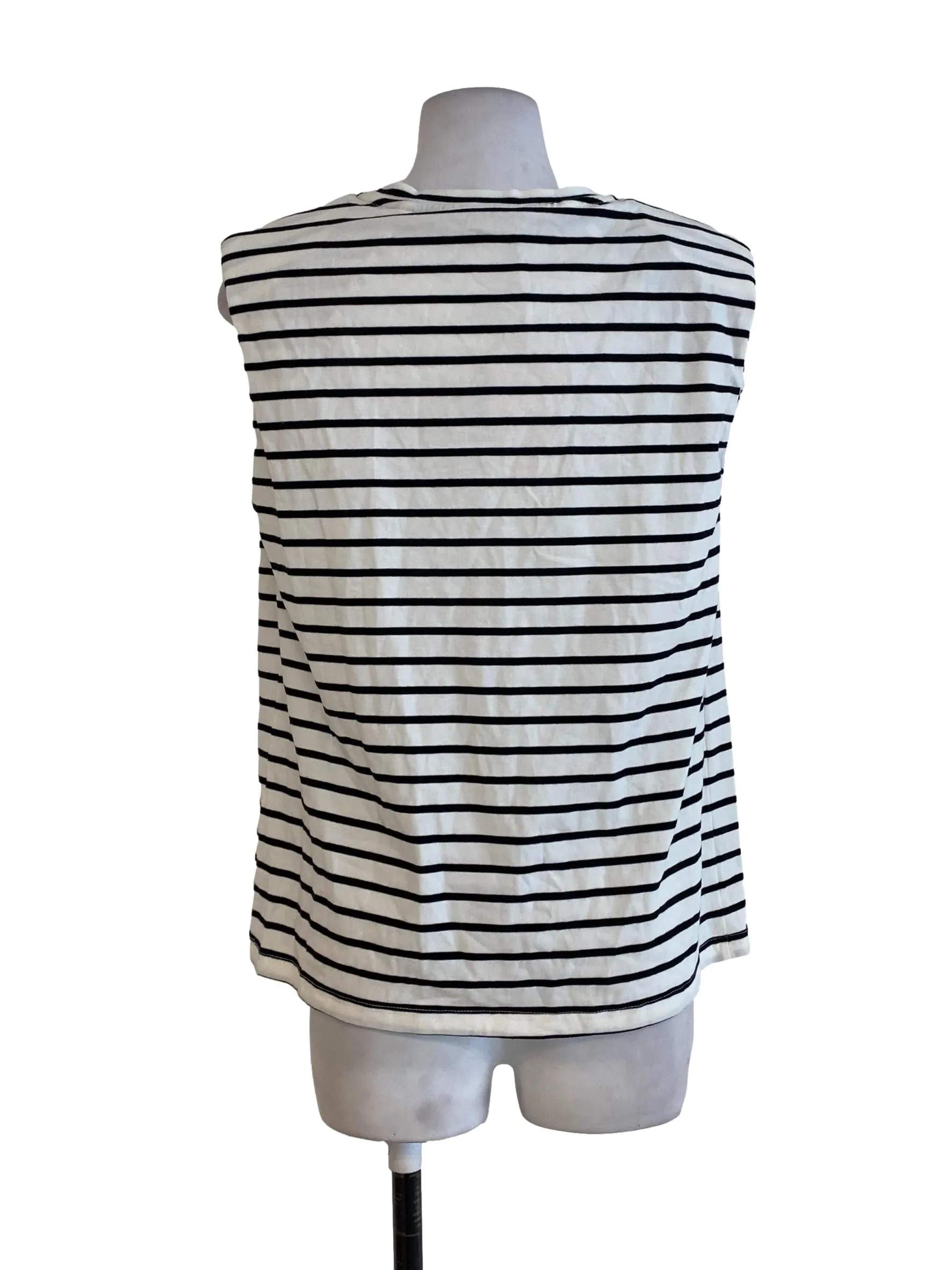 White Striped Top