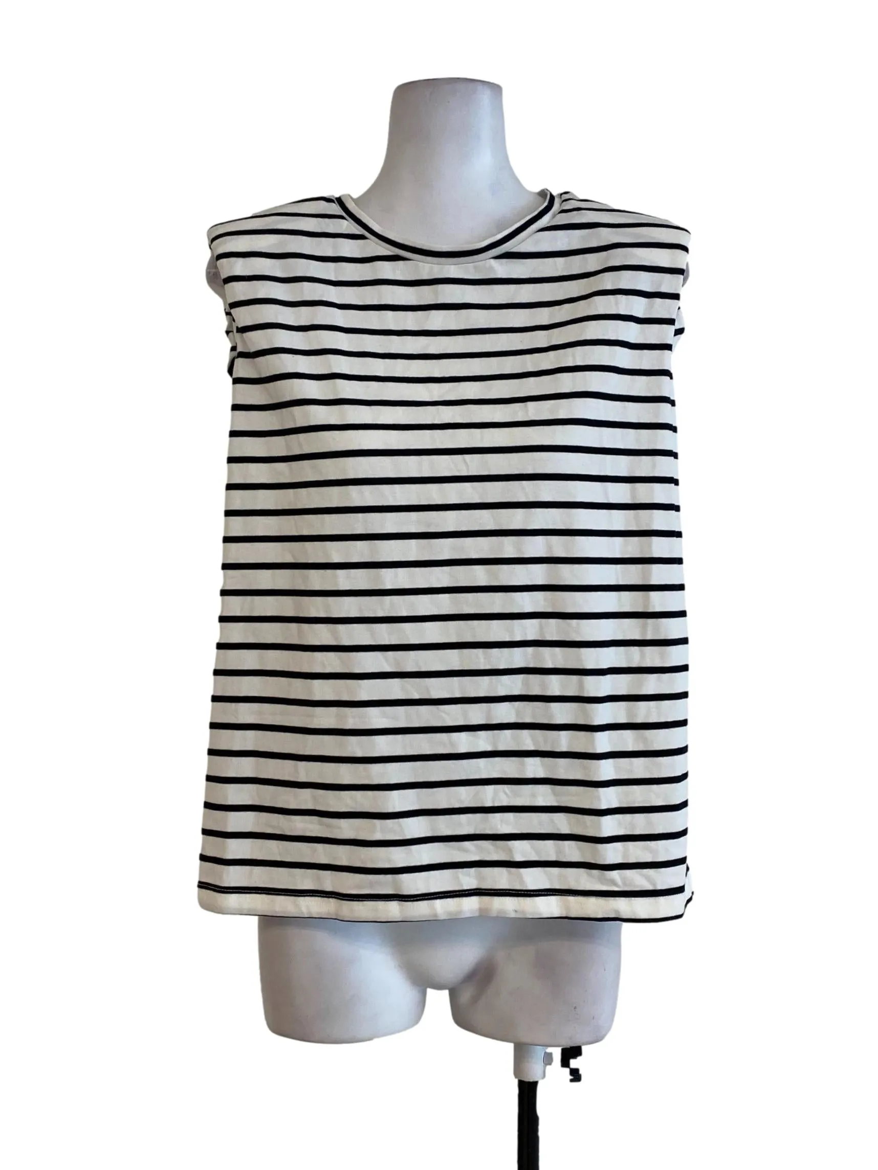 White Striped Top