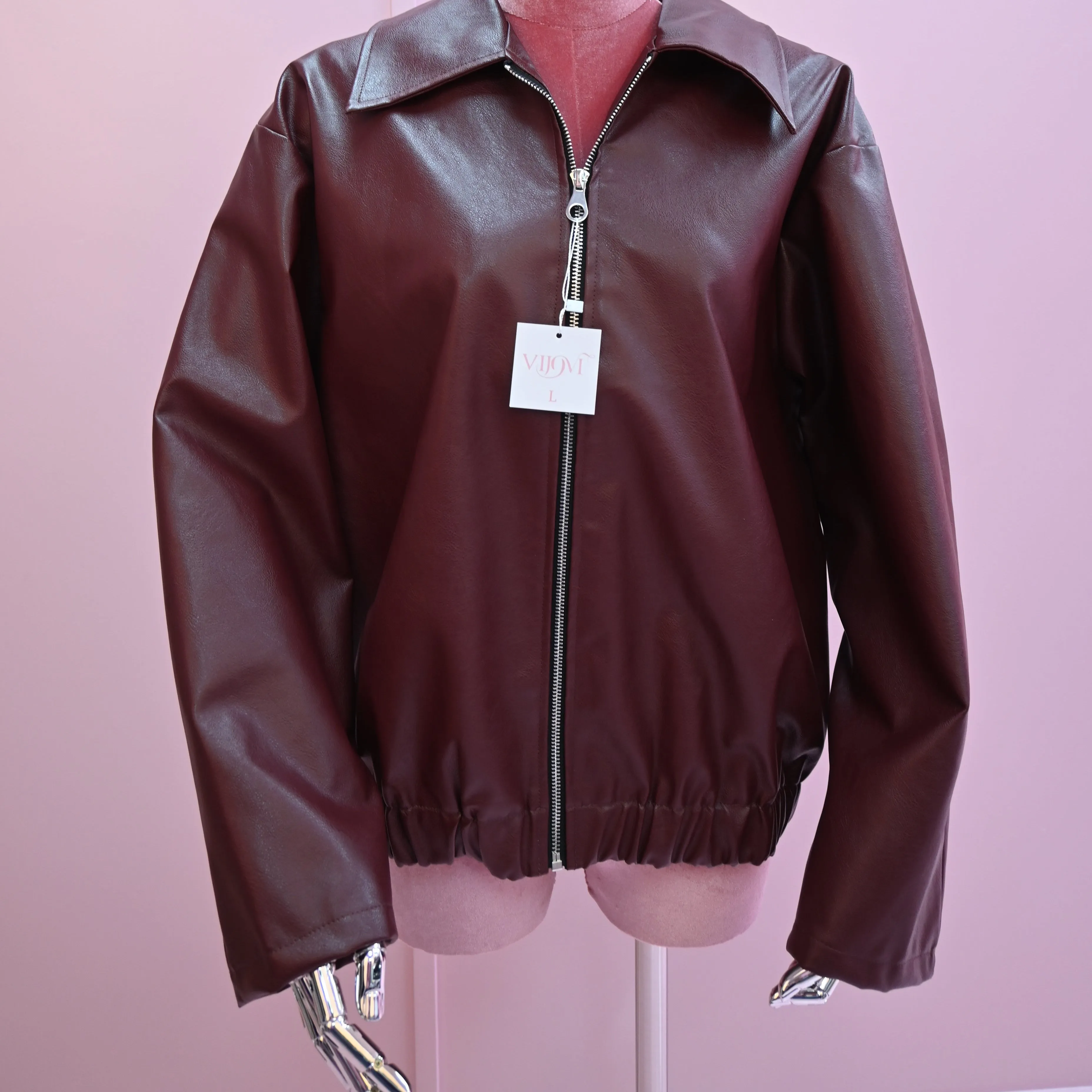 WINE BOMBER JACKET