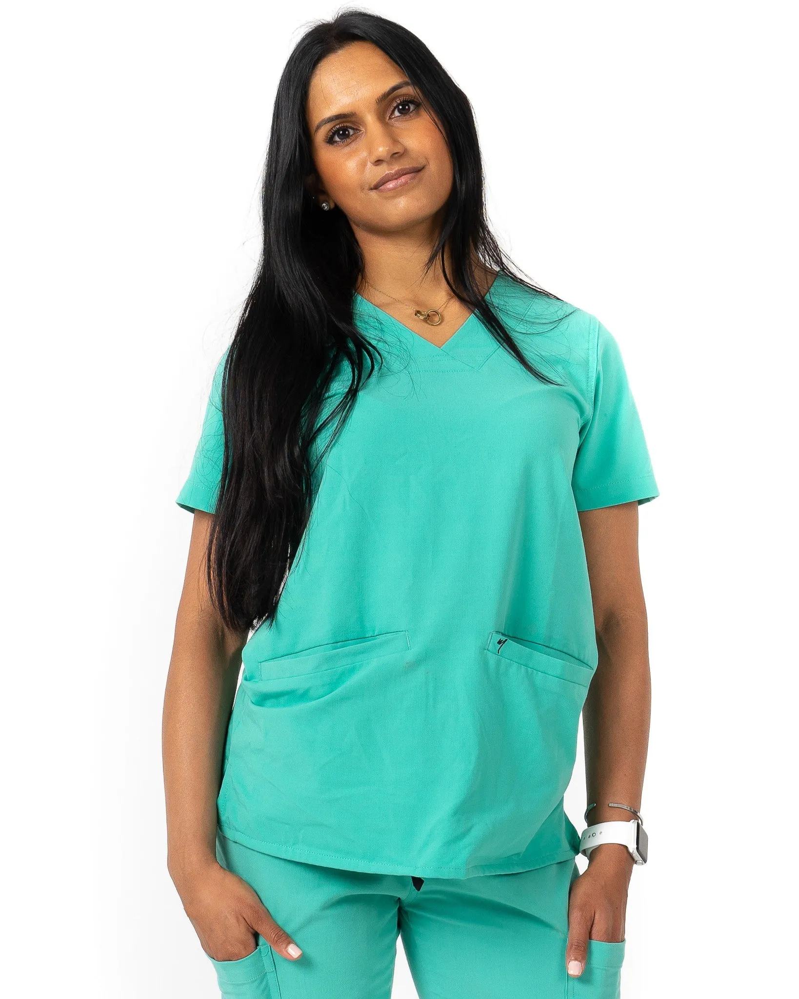 Women's 2 Pocket Scrub Top - Amber