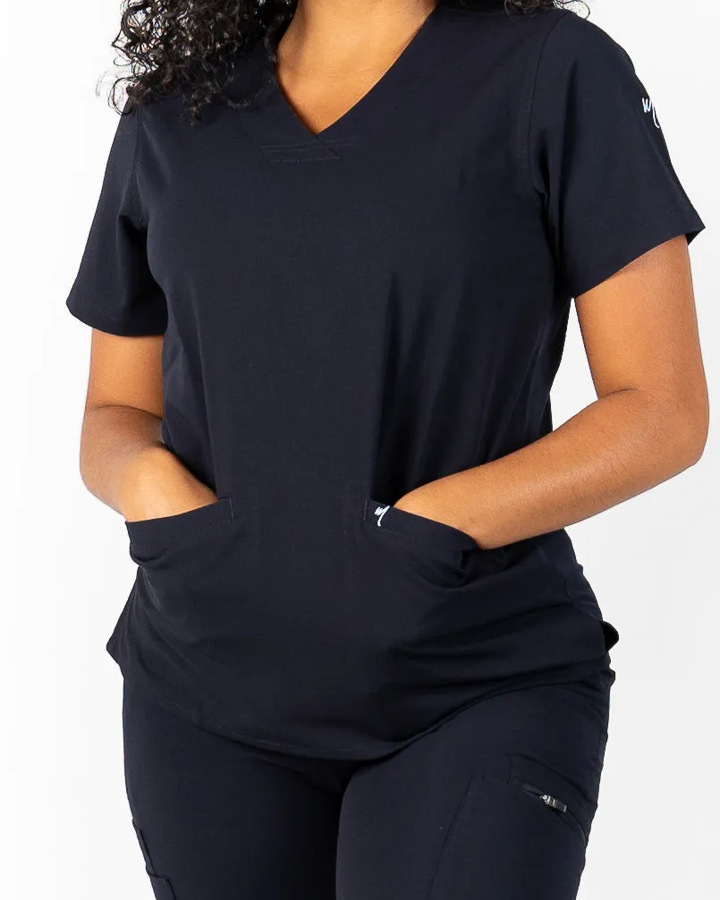 Women's 2 Pocket Scrub Top - Amber