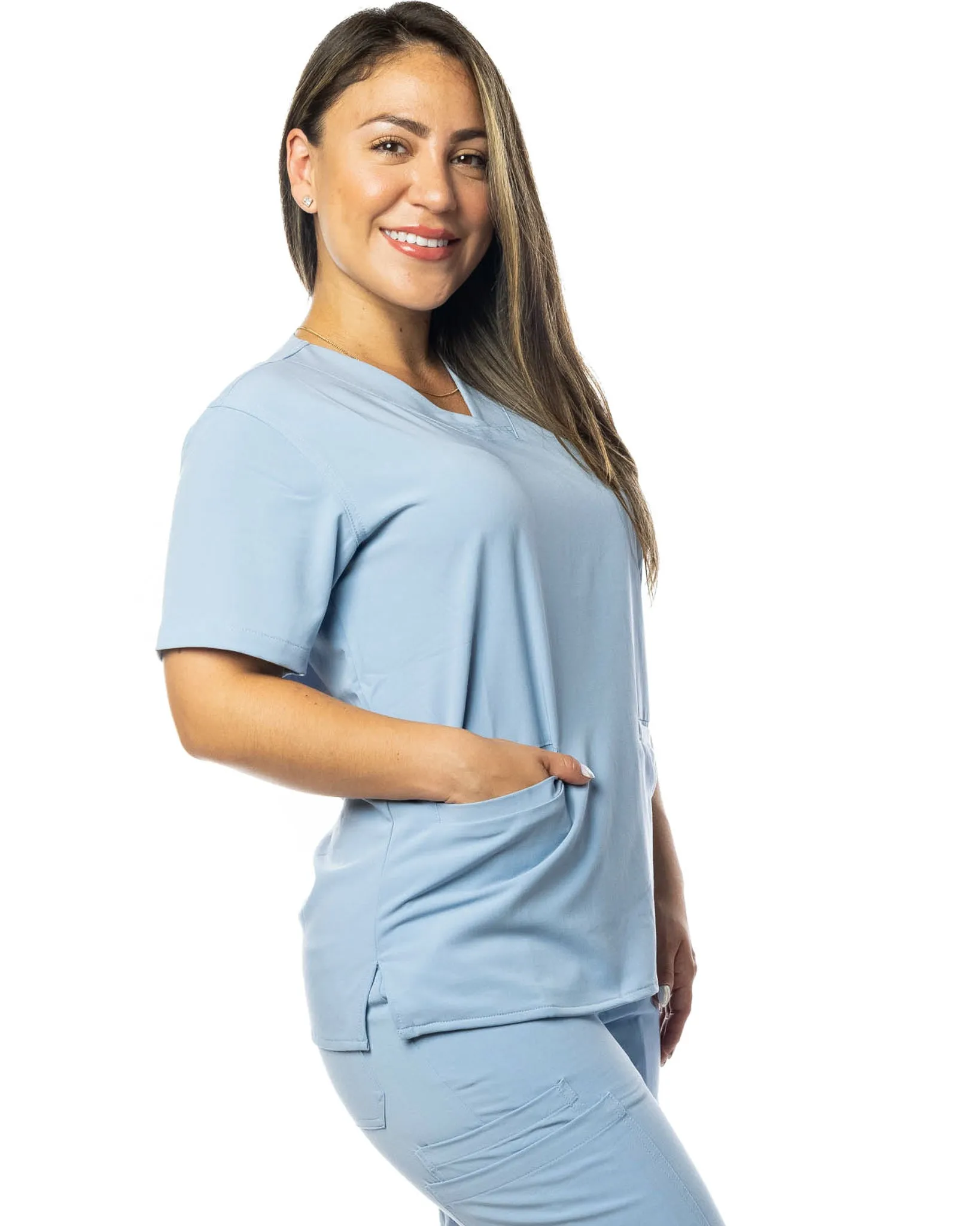 Women's 2 Pocket Scrub Top - Amber