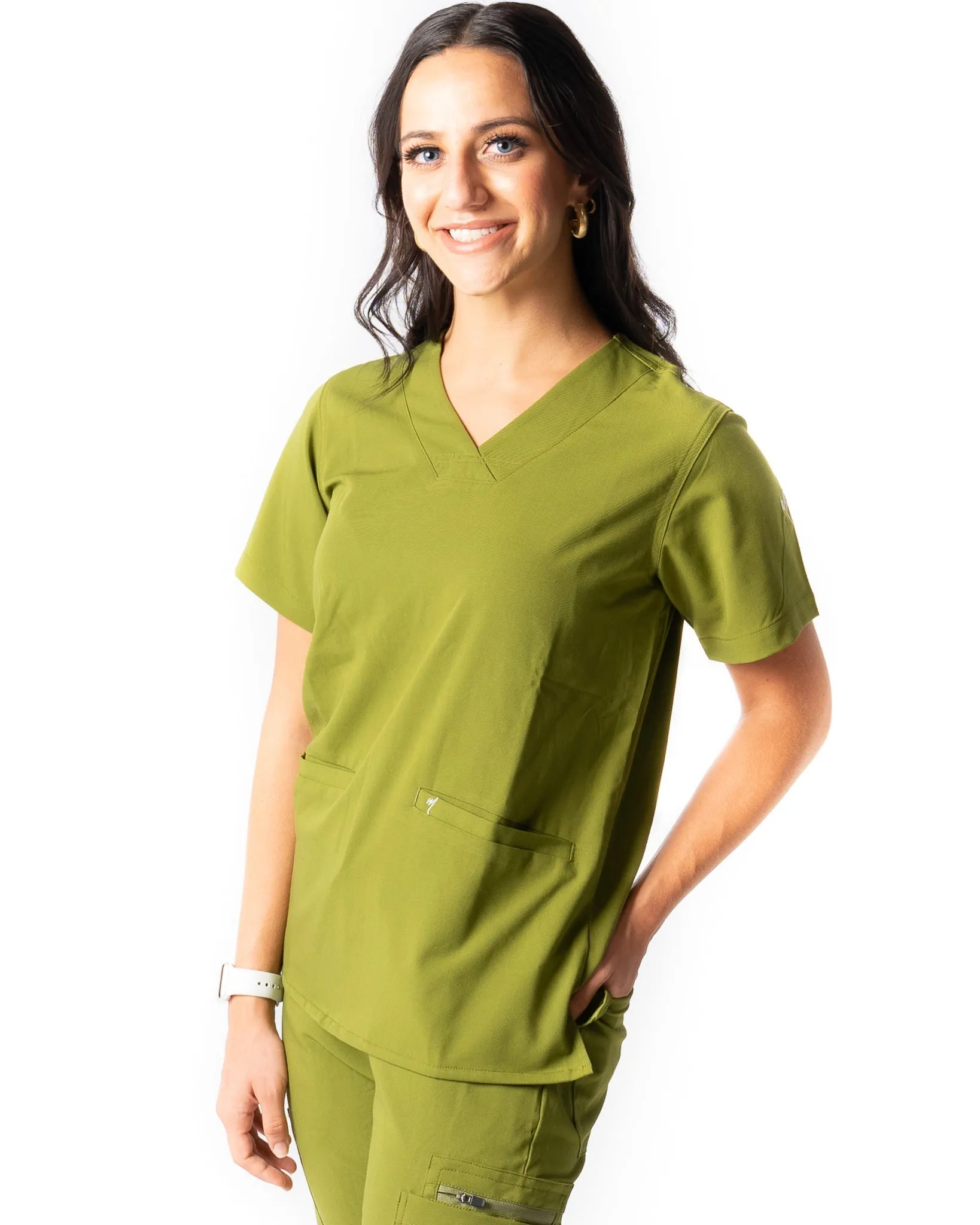 Women's 2 Pocket Scrub Top - Amber