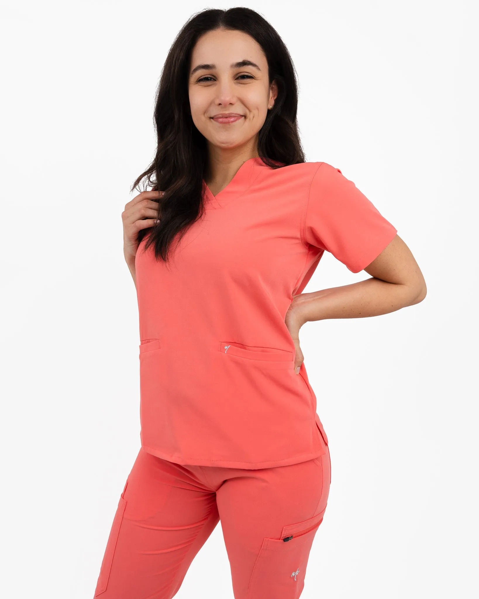 Women's 2 Pocket Scrub Top - Amber
