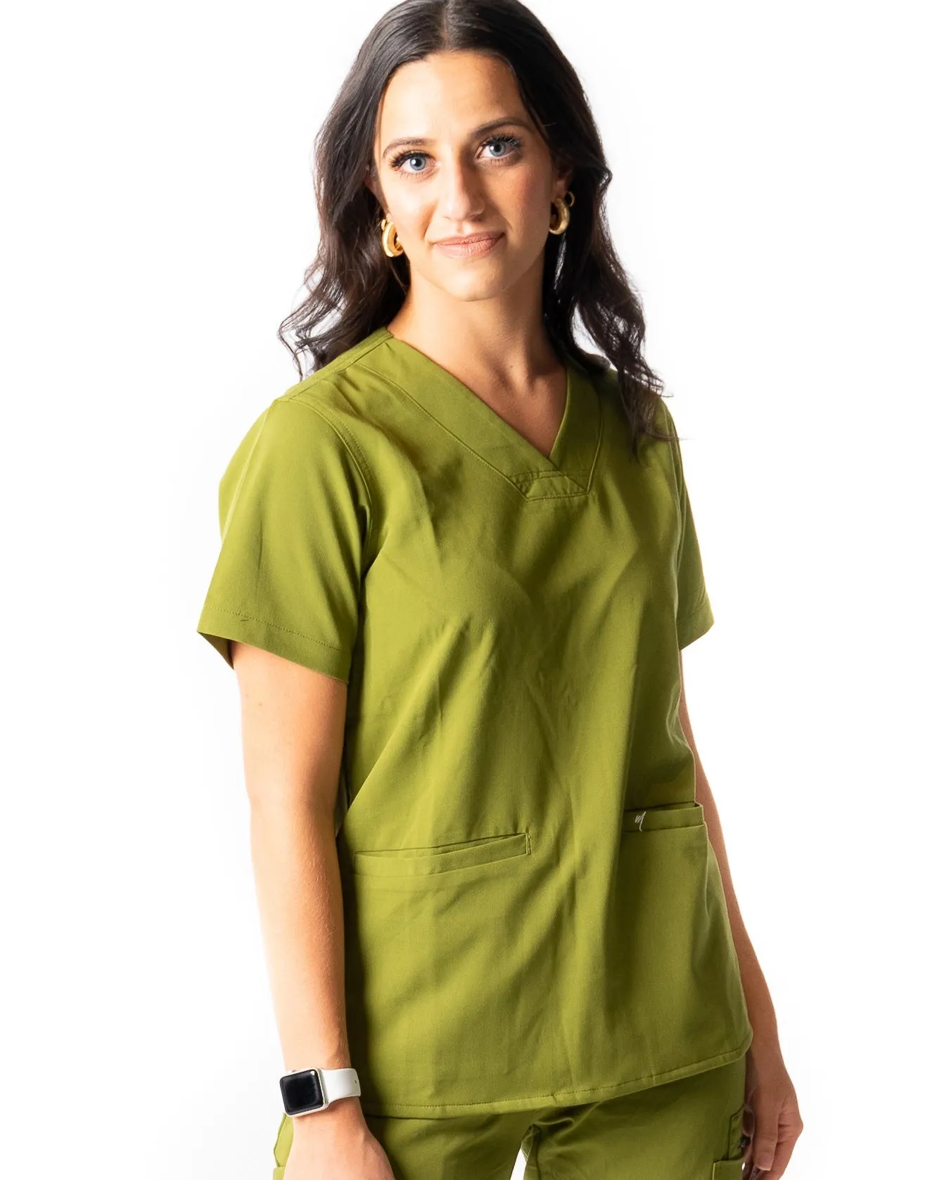 Women's 2 Pocket Scrub Top - Amber