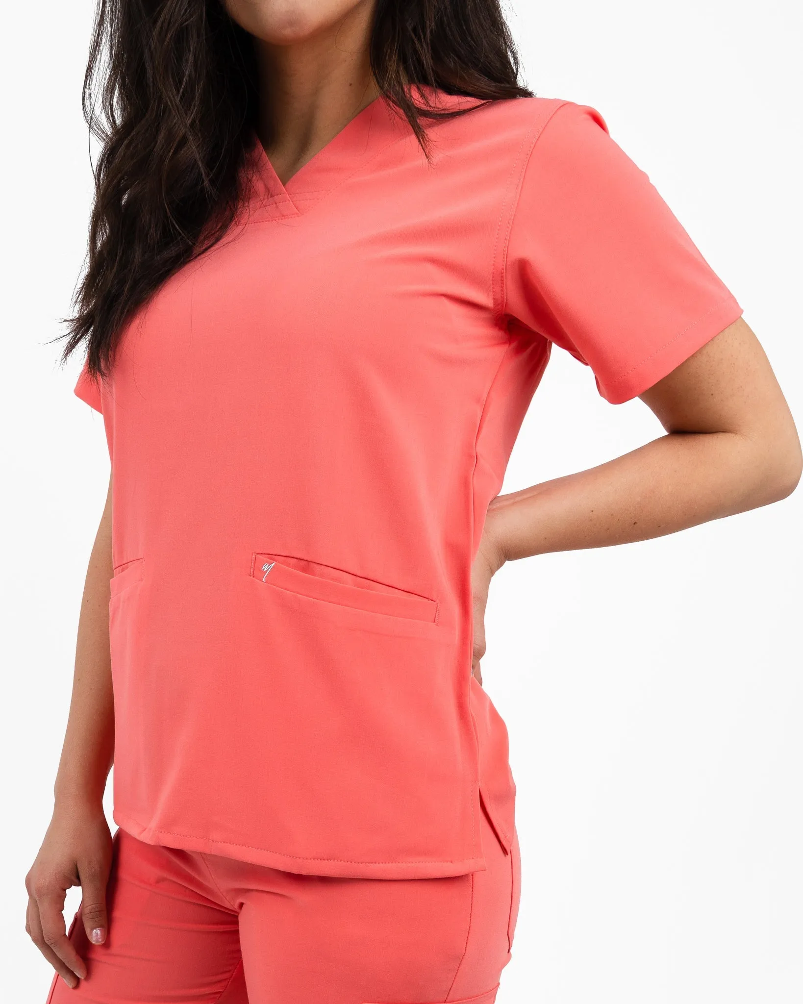 Women's 2 Pocket Scrub Top - Amber