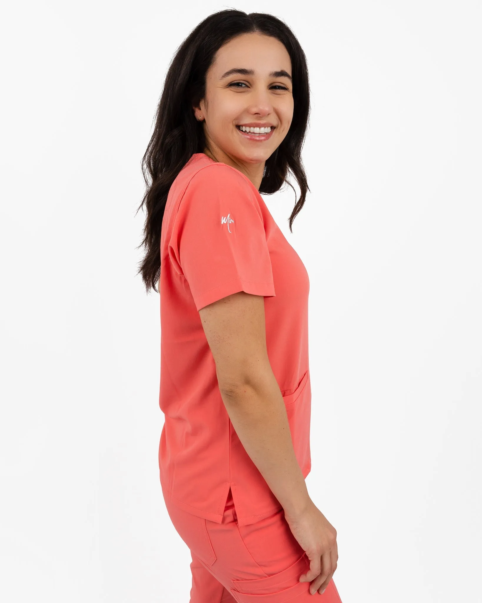 Women's 2 Pocket Scrub Top - Amber