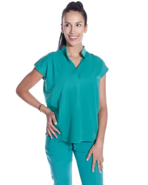 Women's Angie Teal Scrub Top