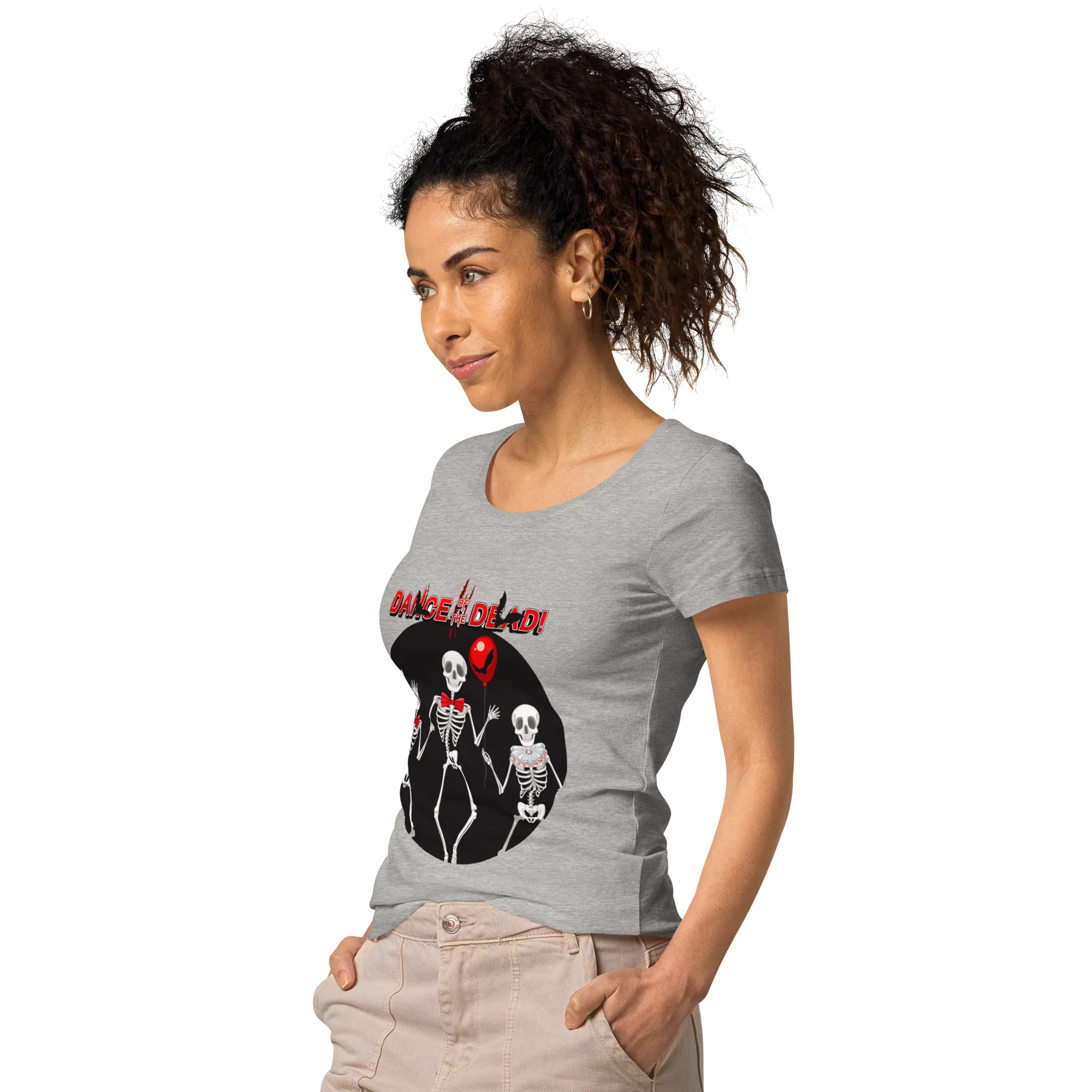 Women’s basic organic graphic  t-shirt -DANCE OF THE DEAD
