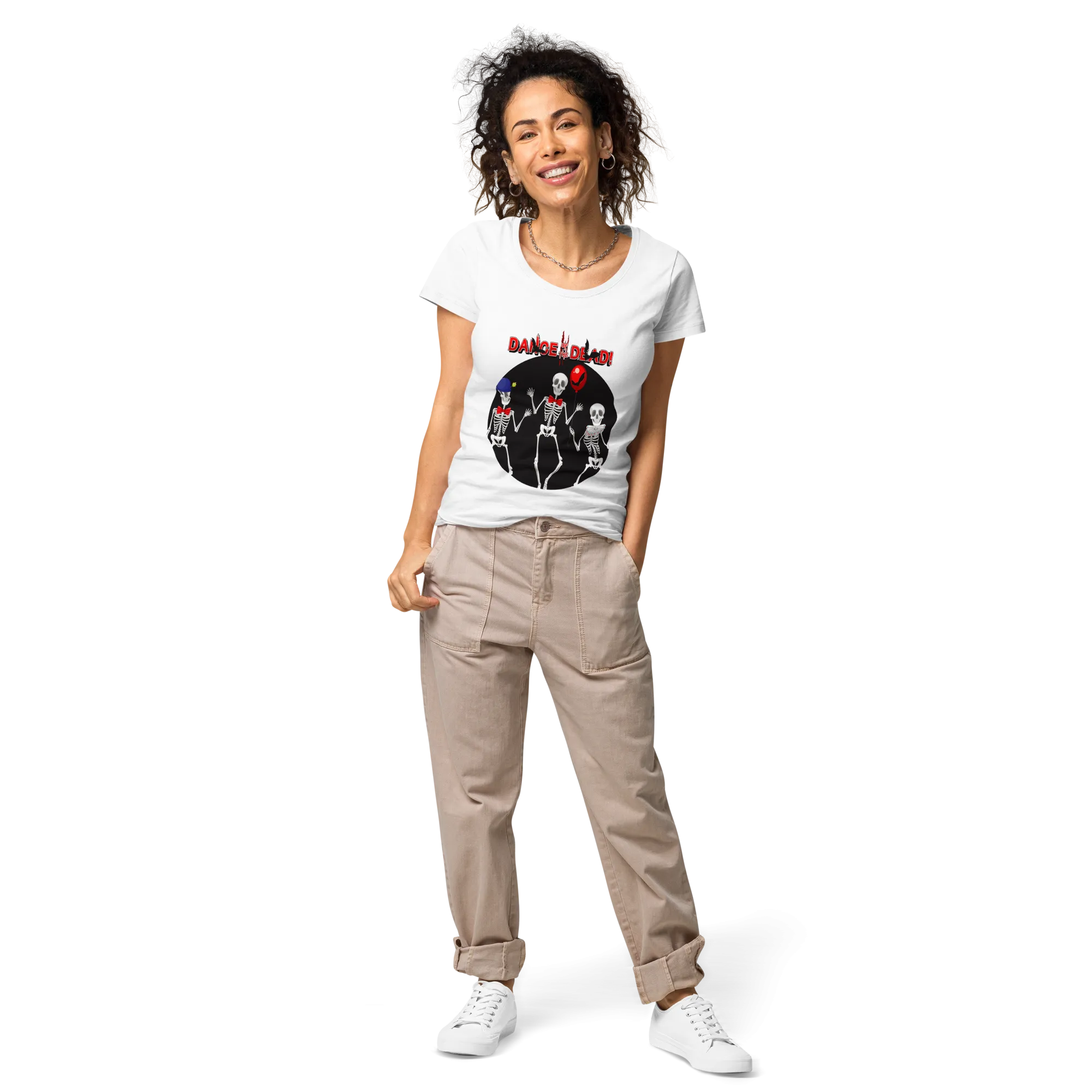 Women’s basic organic graphic  t-shirt -DANCE OF THE DEAD