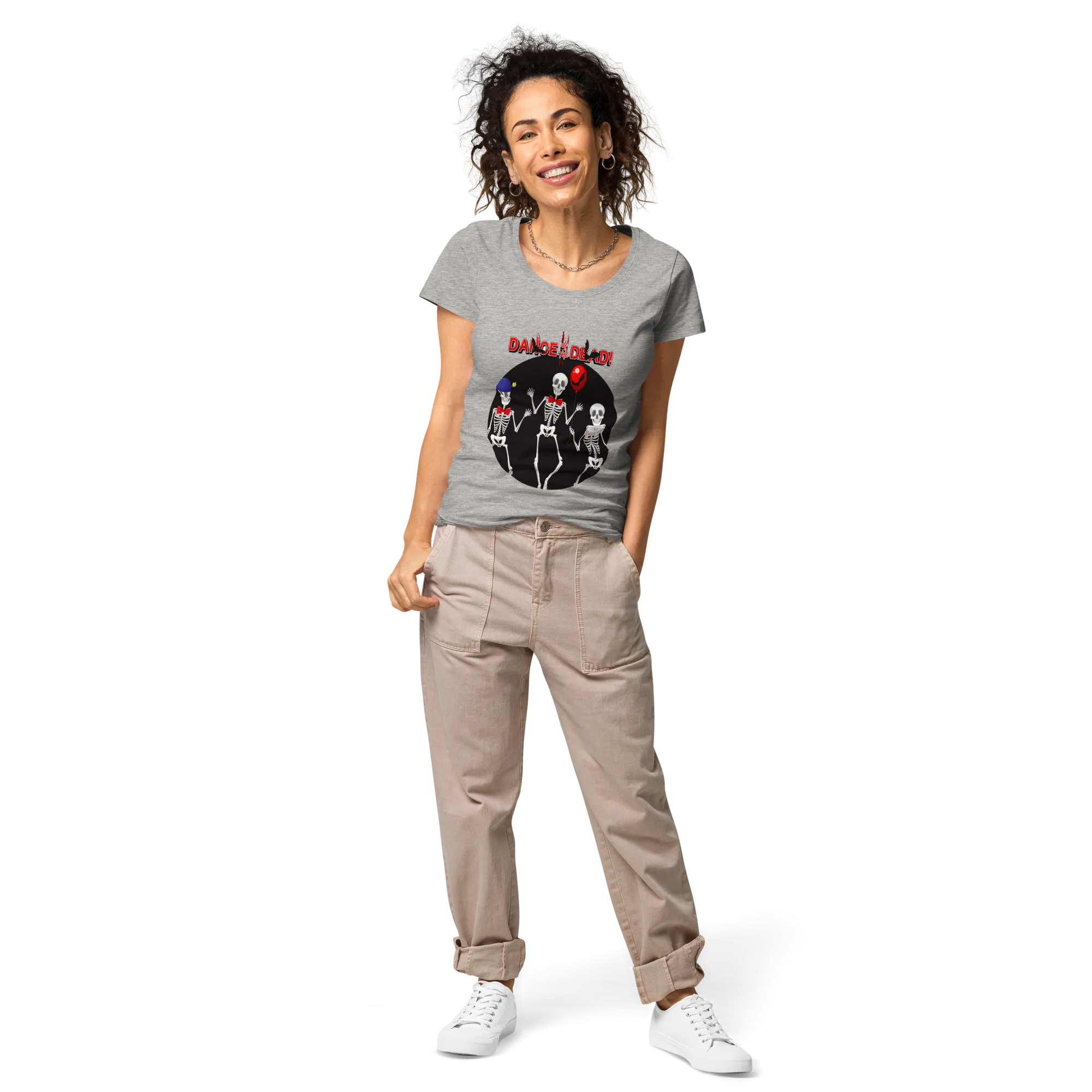 Women’s basic organic graphic  t-shirt -DANCE OF THE DEAD