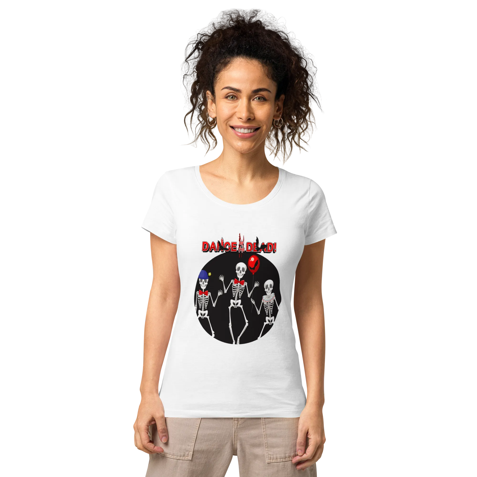 Women’s basic organic graphic  t-shirt -DANCE OF THE DEAD