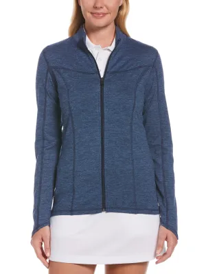 Womens Heather Zip Jacket