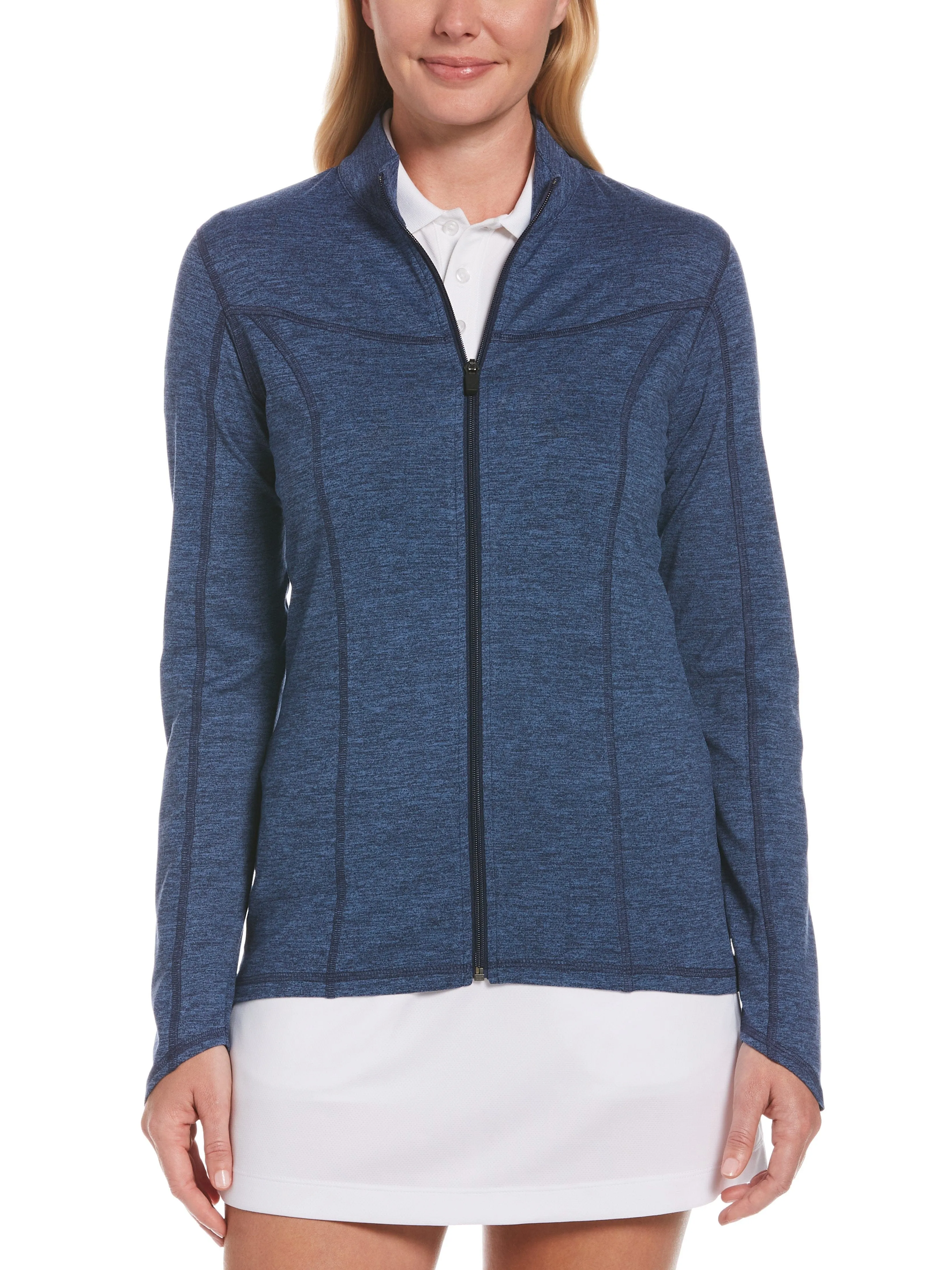 Womens Heather Zip Jacket