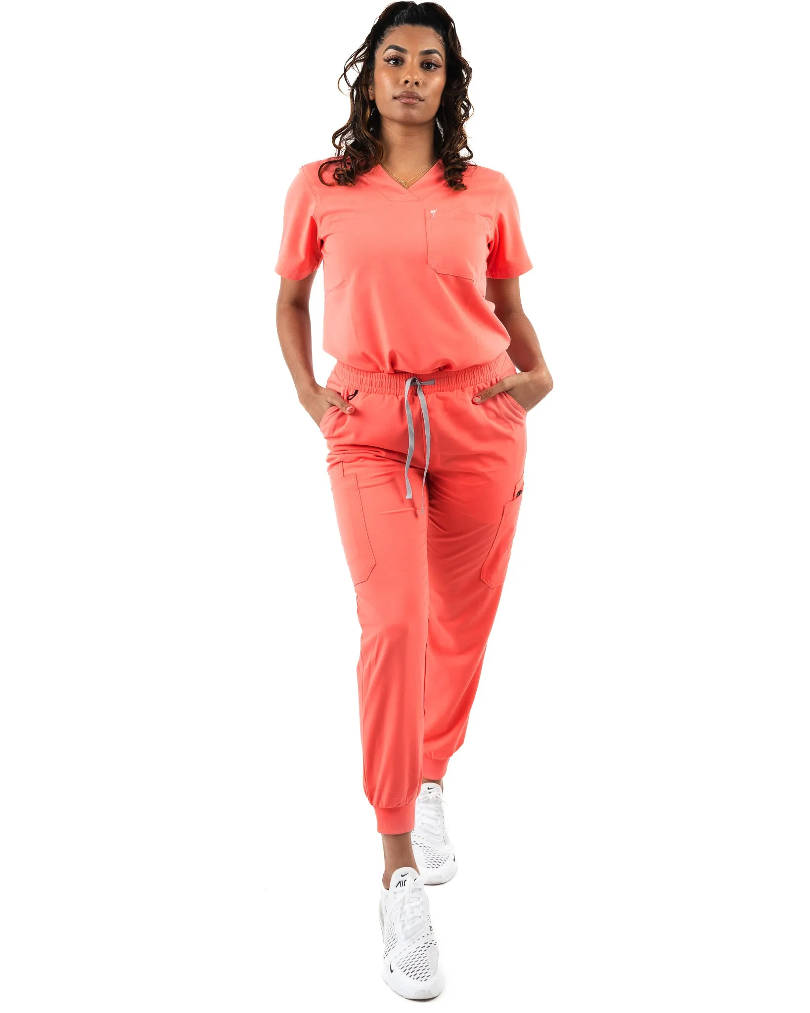Women's Peach Scrub Top