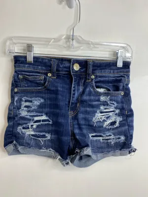 Womens Size 00 Misses Denim American Eagle Shorts