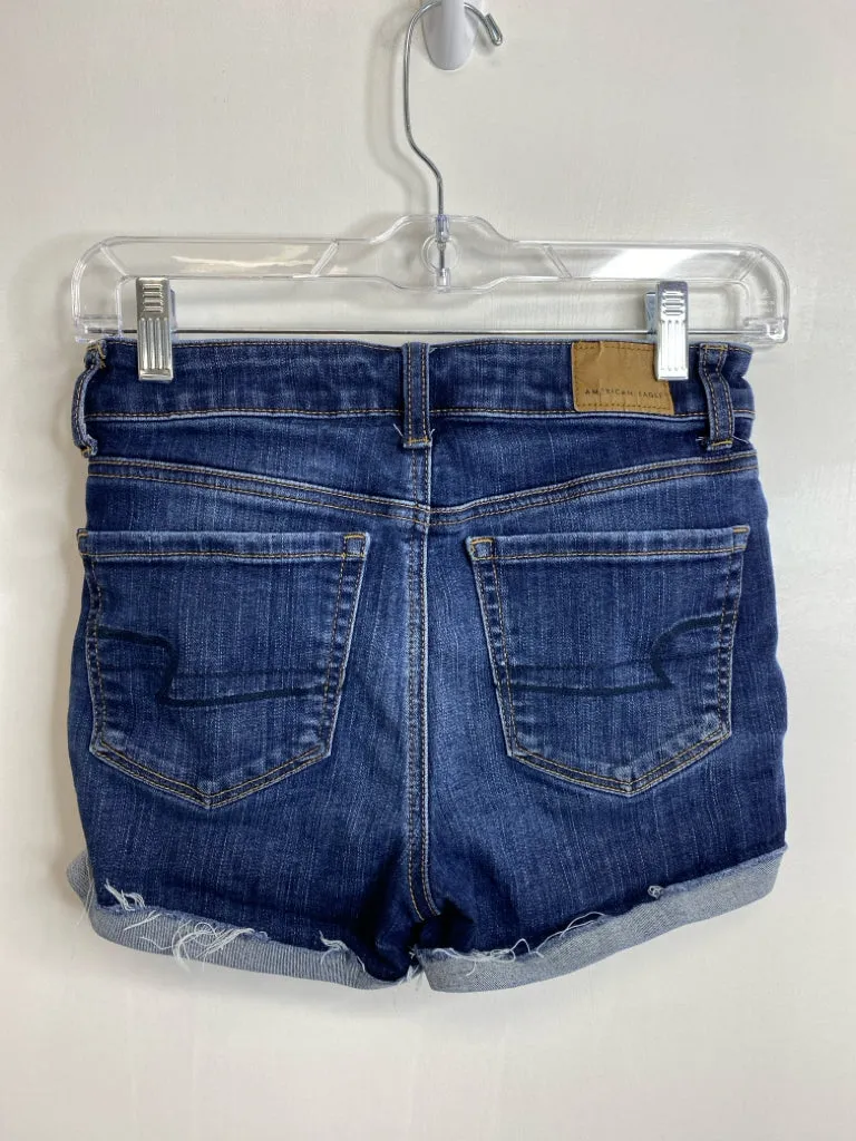 Womens Size 00 Misses Denim American Eagle Shorts