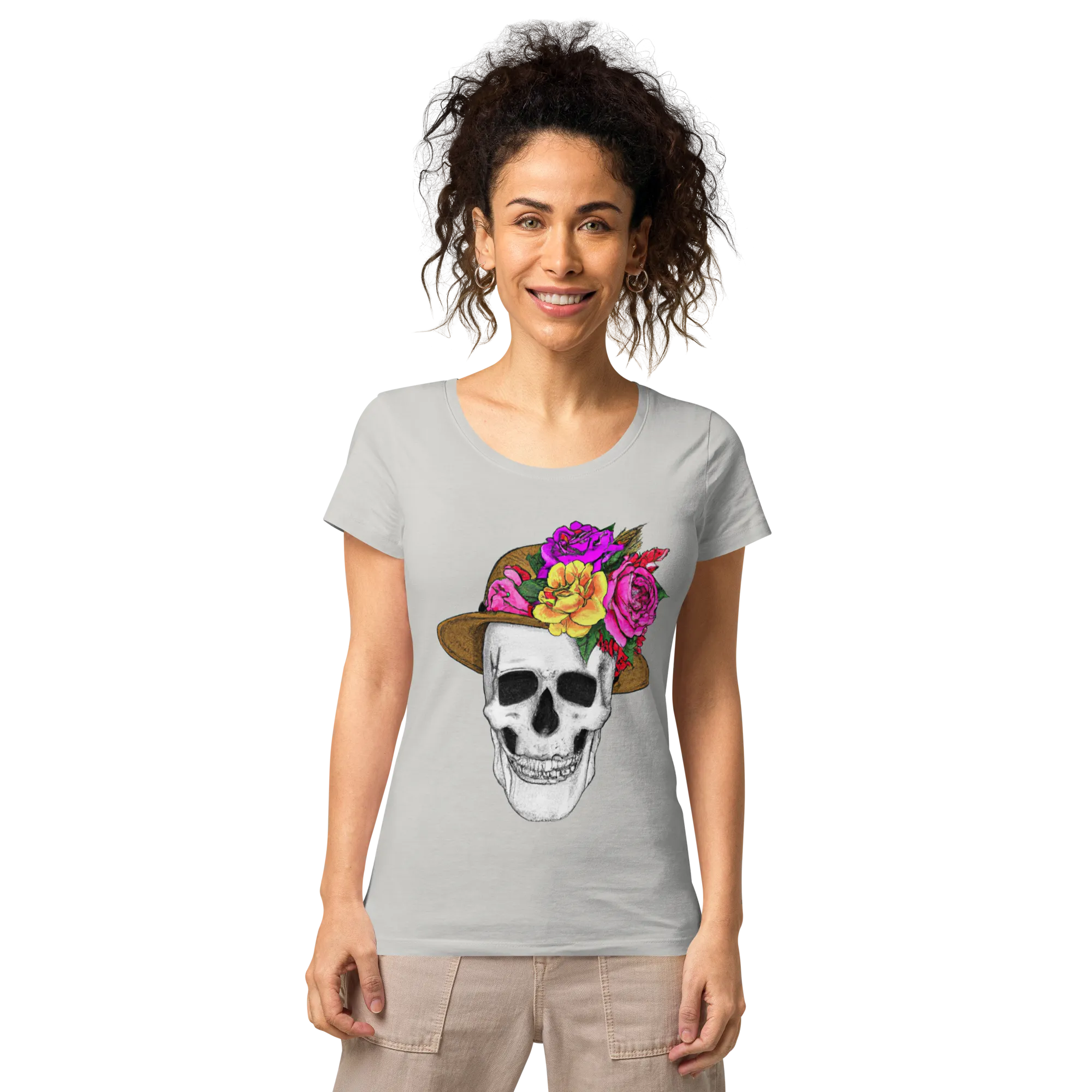 Women’s Skull wiht Floral Hat