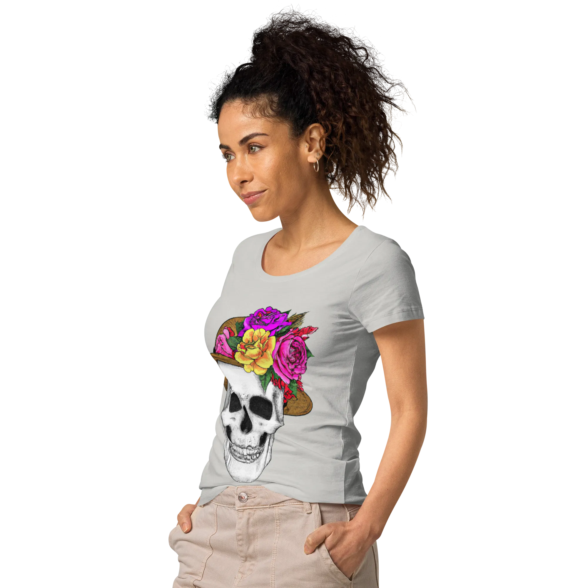 Women’s Skull wiht Floral Hat