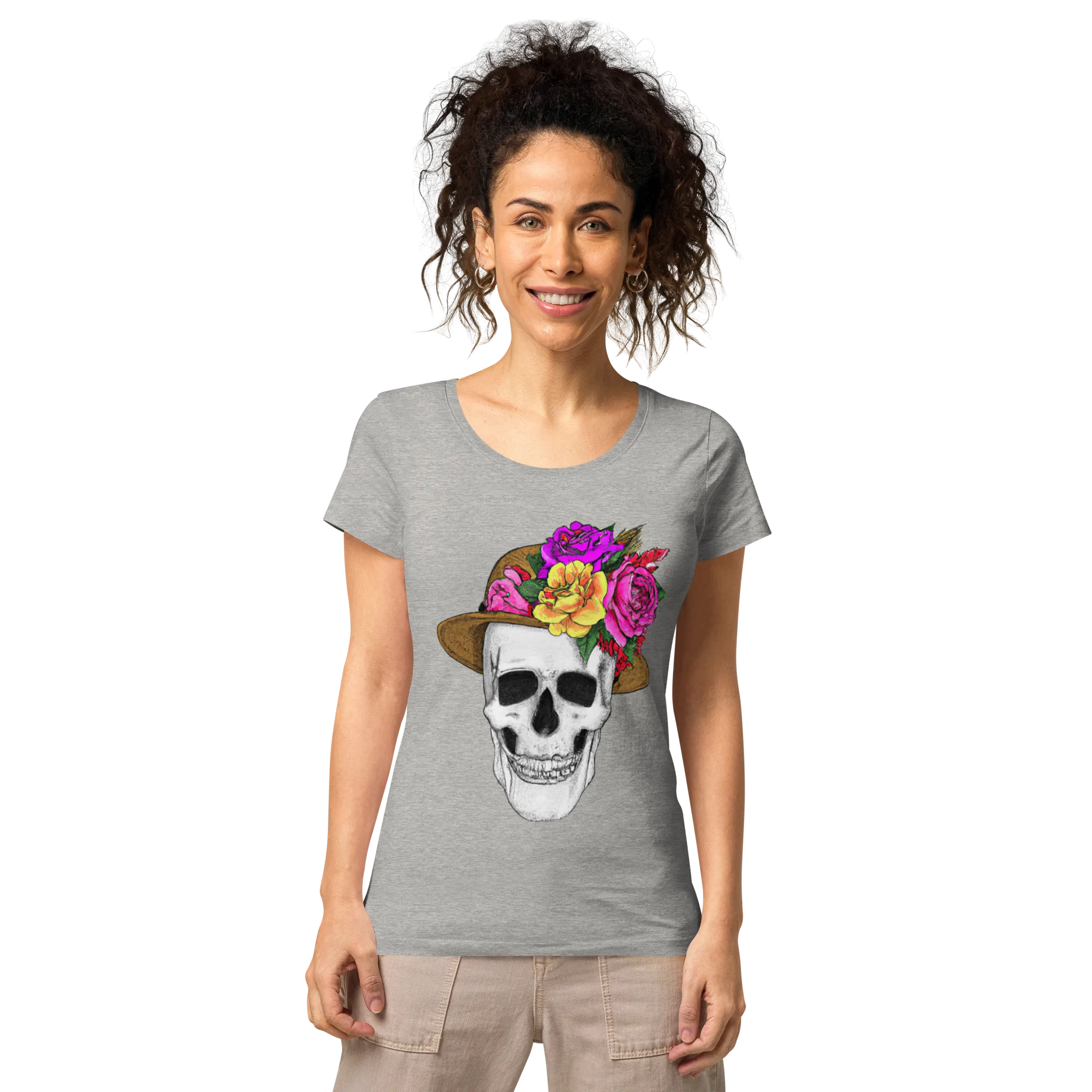 Women’s Skull wiht Floral Hat