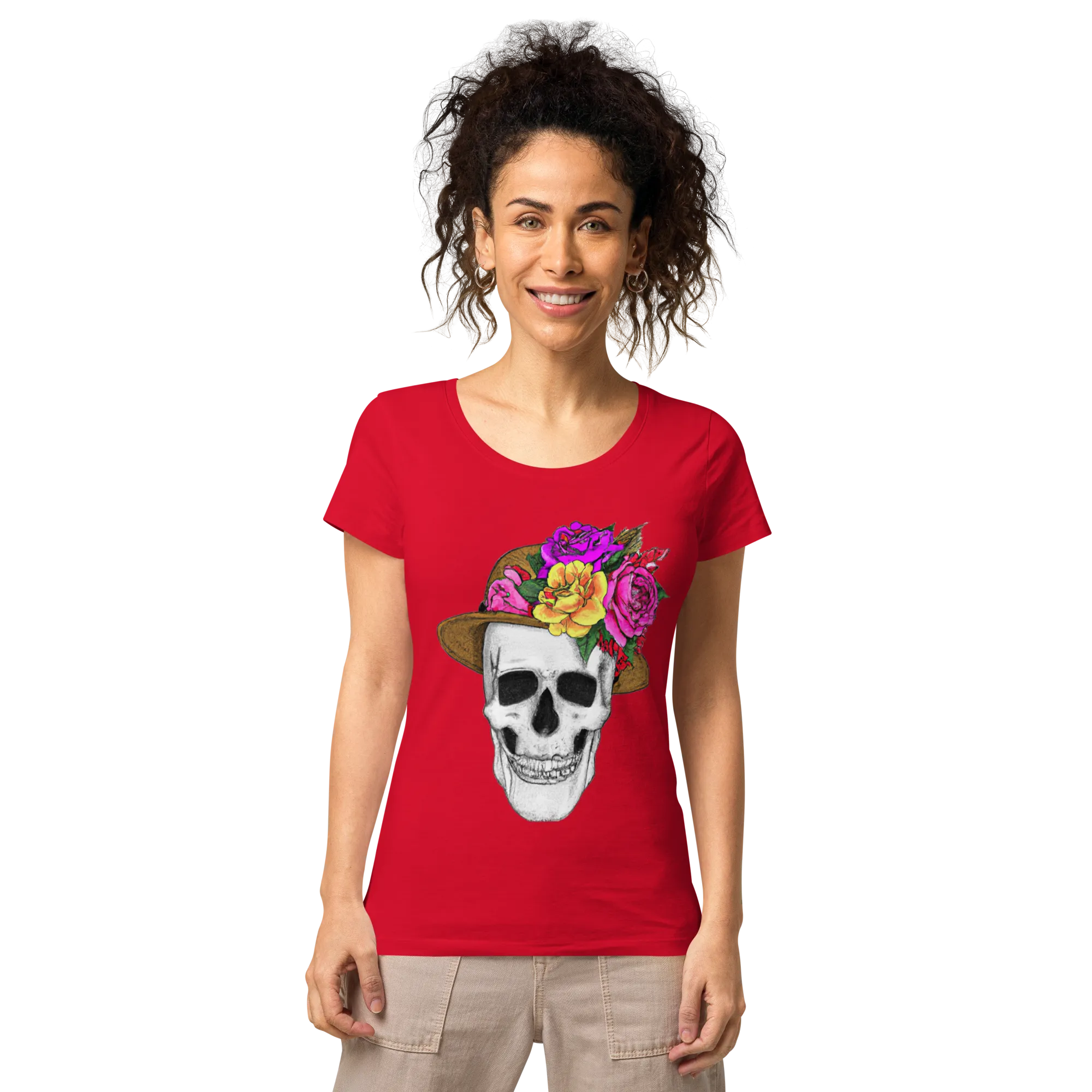 Women’s Skull wiht Floral Hat