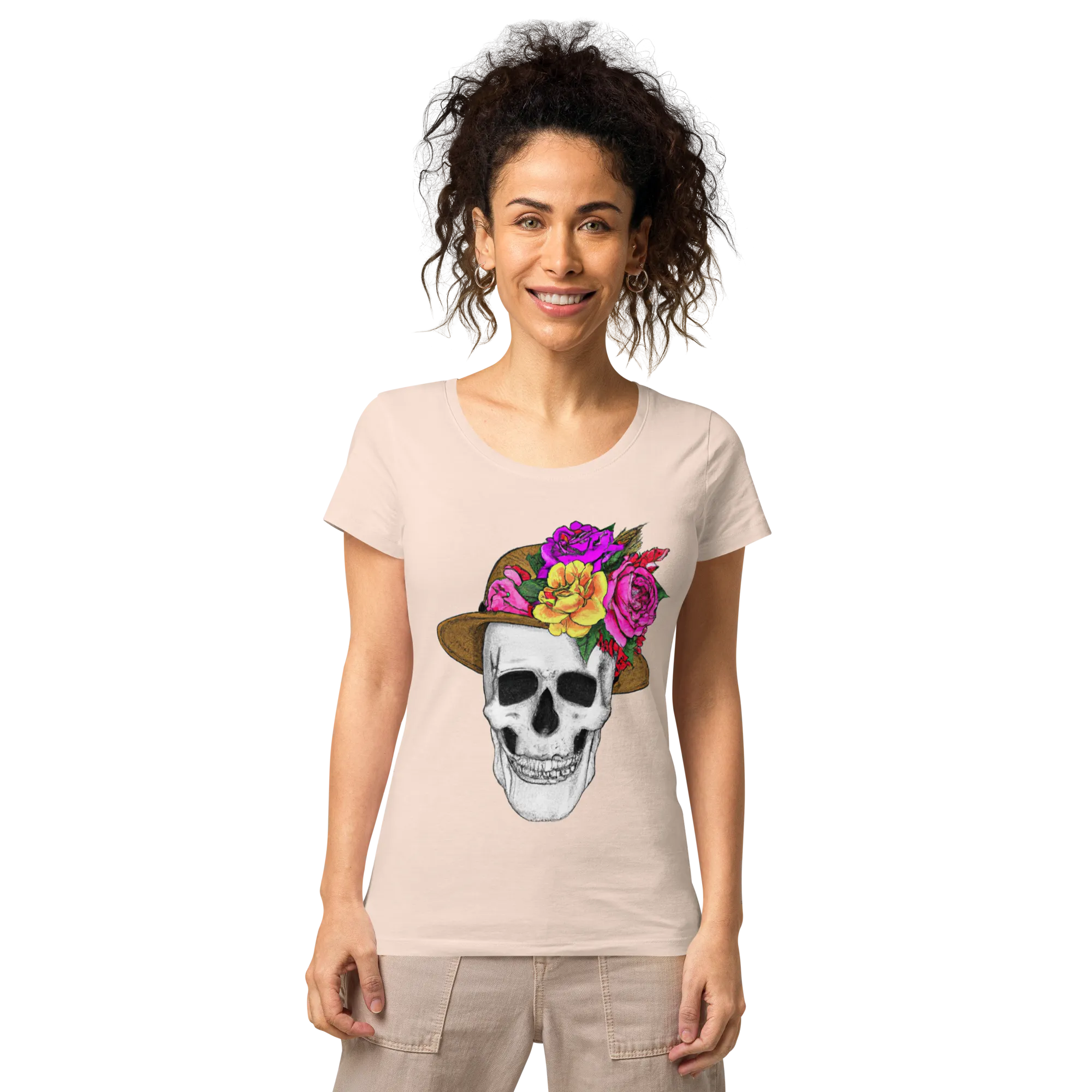 Women’s Skull wiht Floral Hat