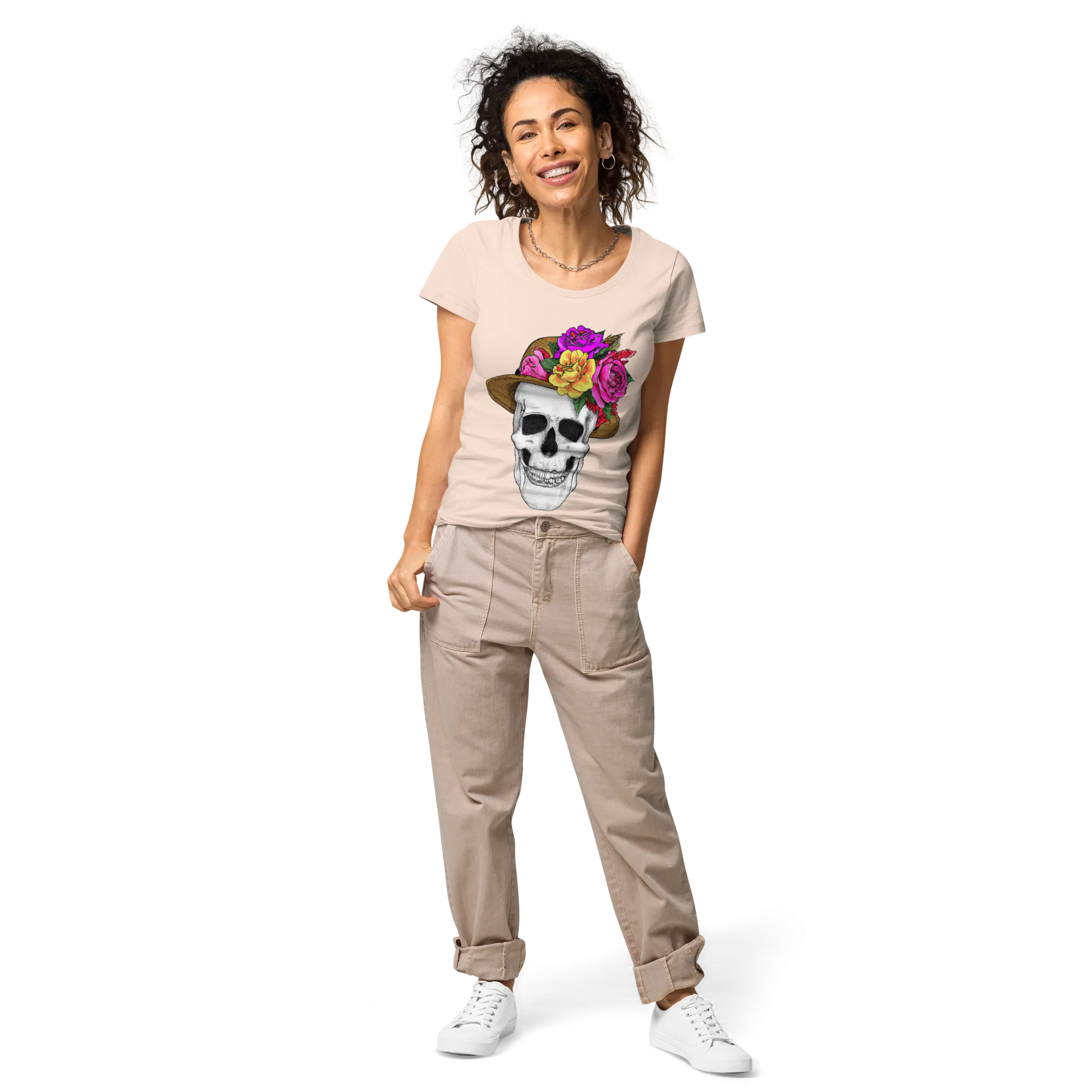 Women’s Skull wiht Floral Hat