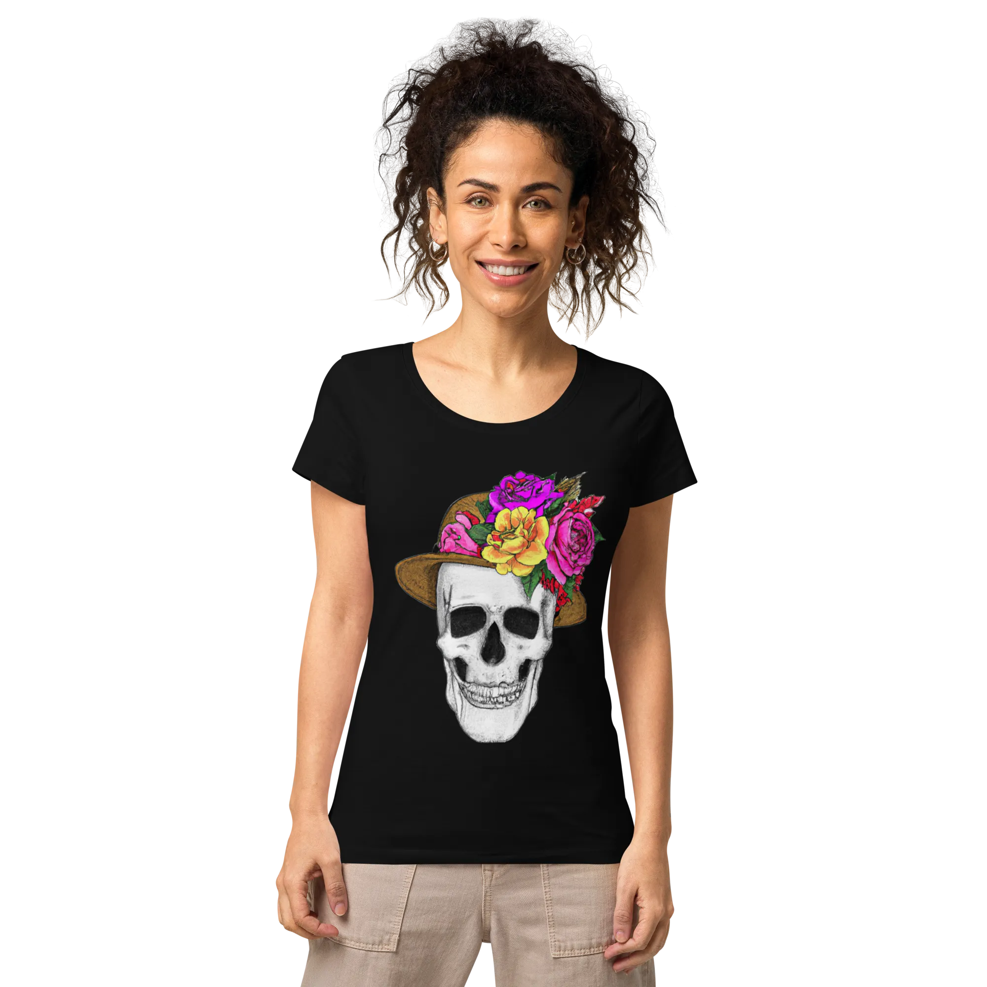 Women’s Skull wiht Floral Hat